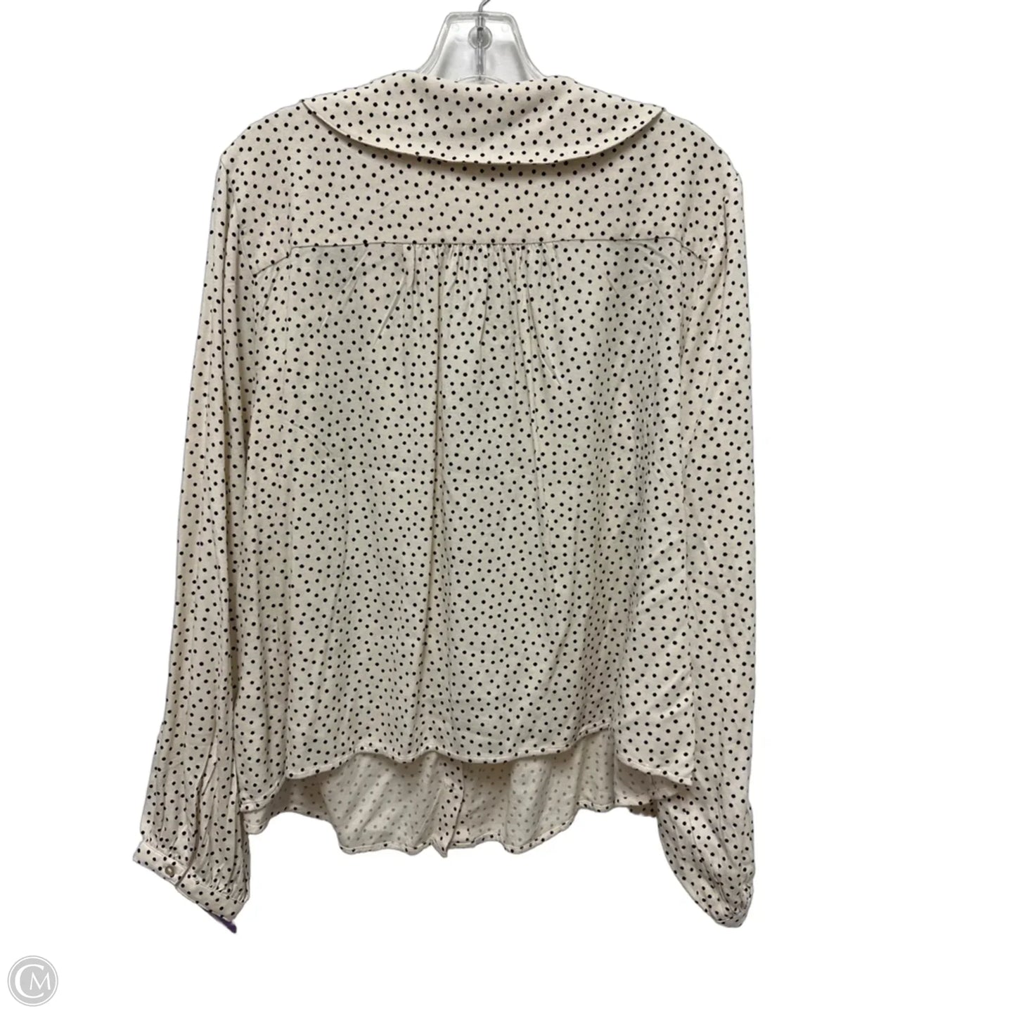 Blouse Long Sleeve By Old Navy In Polkadot Pattern, Size: 2x