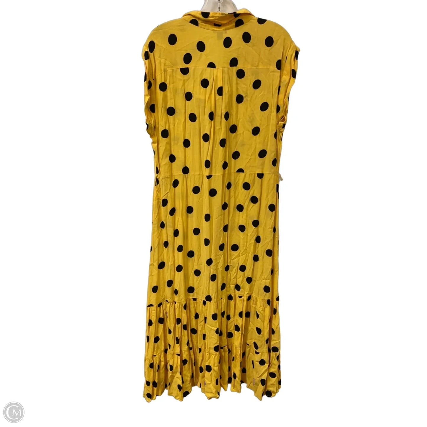 Dress Casual Maxi By Ann Taylor In Black & Yellow, Size: Xl