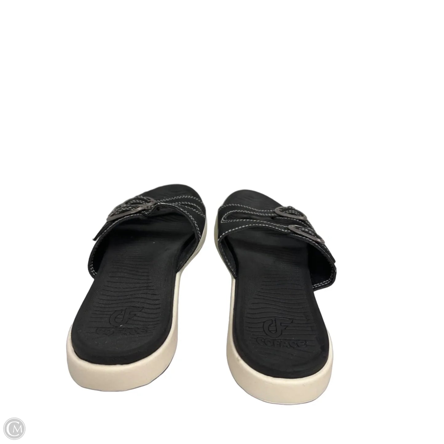 Sandals Flats By Clothes Mentor In Black, Size: 7