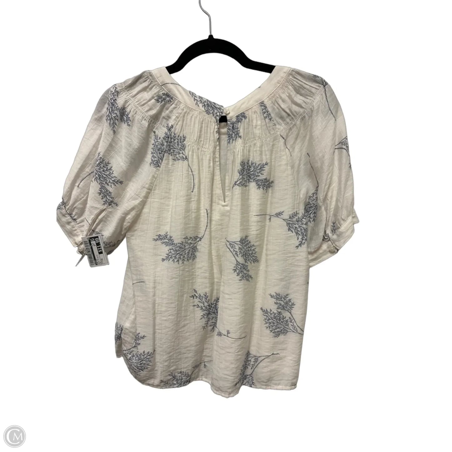 Top Short Sleeve By Loft In Blue & White, Size: Xs