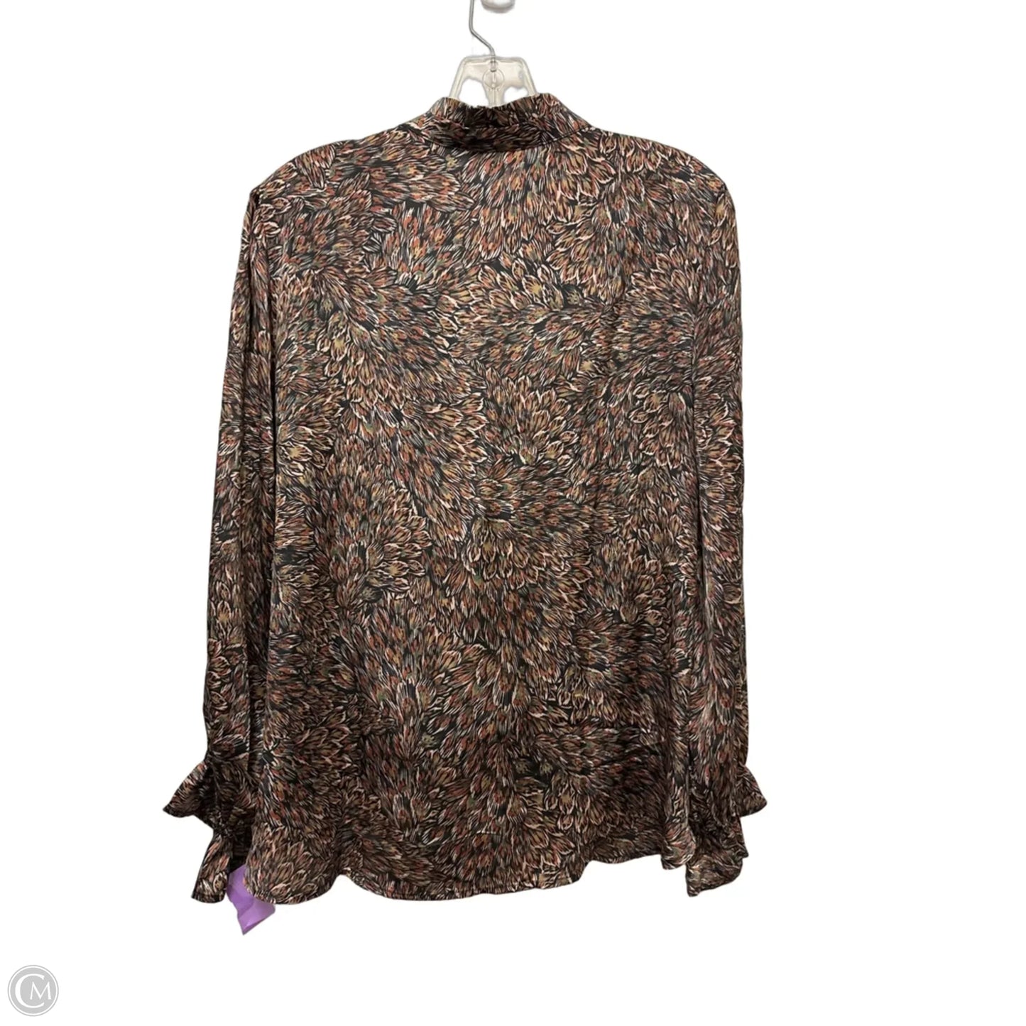 Top Long Sleeve By Chenault In Black & Brown, Size: Xl