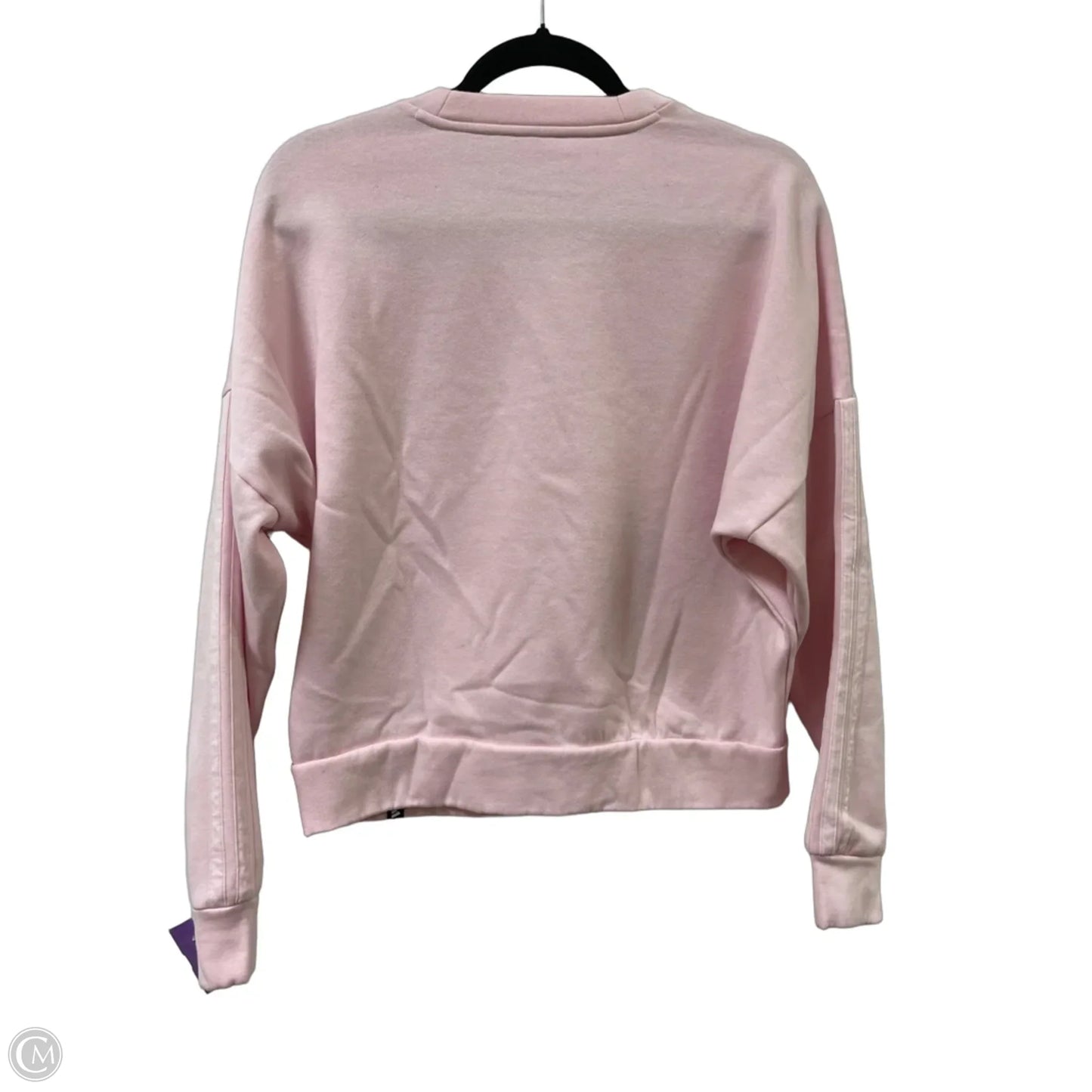 Athletic Sweatshirt Crewneck By Adidas In Pink, Size: S