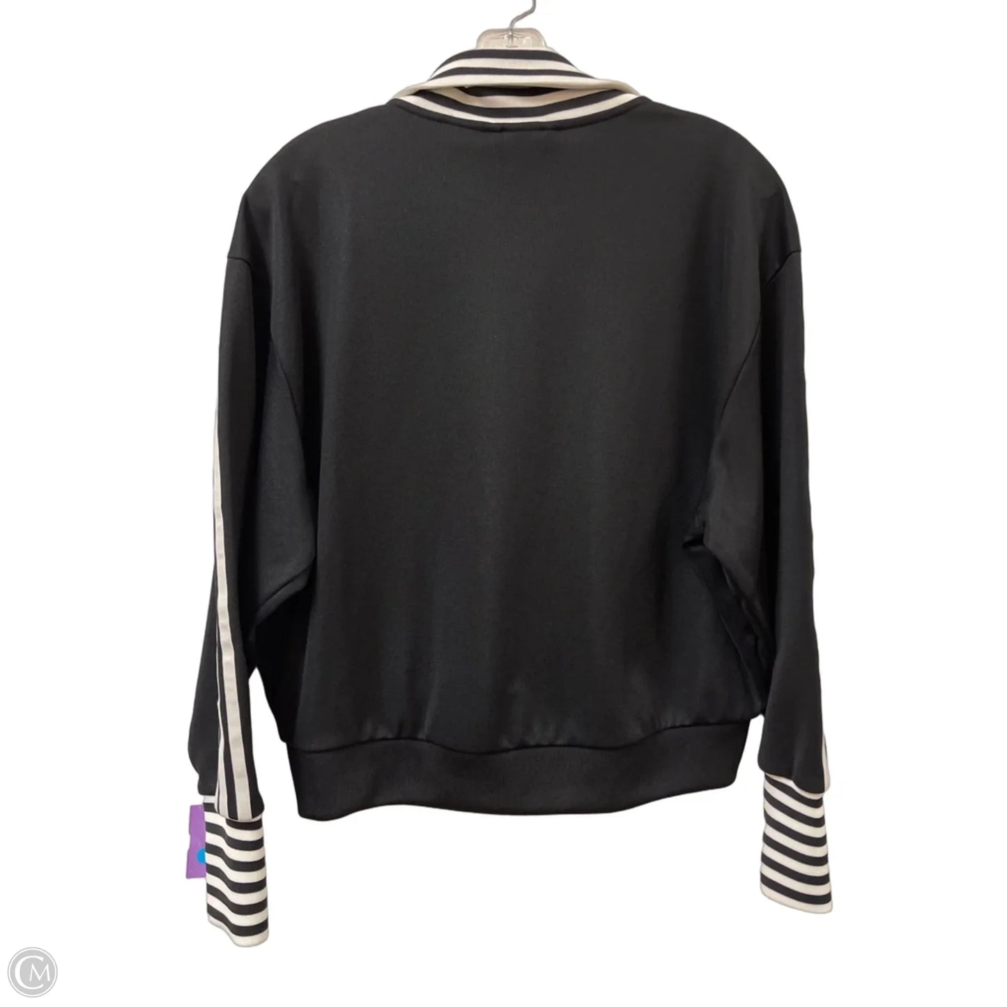 Athletic Jacket By Adidas In Black & White, Size: Xs