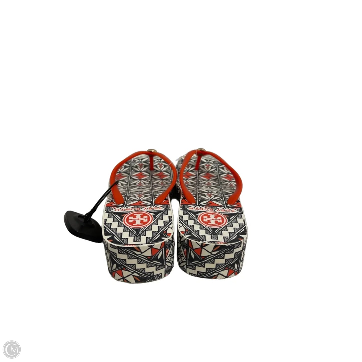 Sandals Designer By Tory Burch In Black & Red, Size: 6