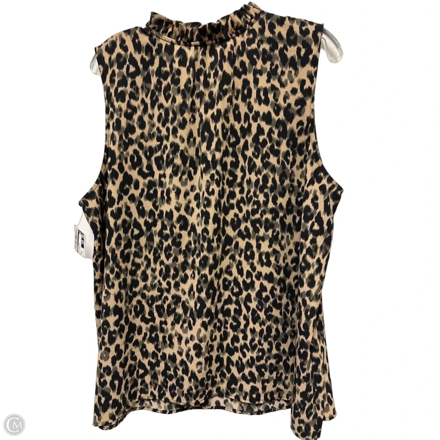 Top Sleeveless By Halogen In Animal Print, Size: 2x