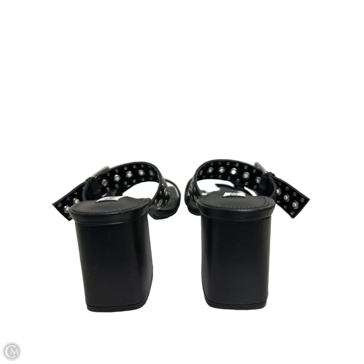Sandals Heels Block By Steve Madden In Black, Size: 10