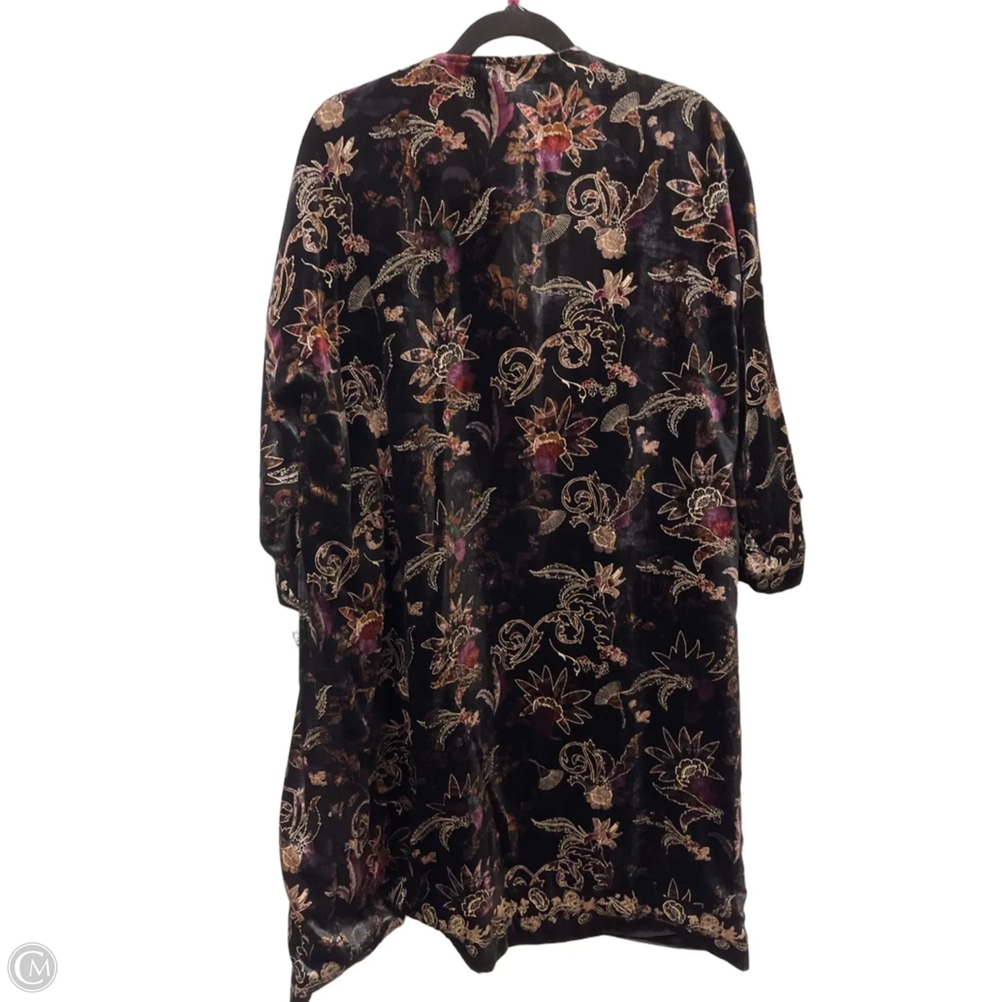 Kimono By Chicos In Black & Gold, Size: S