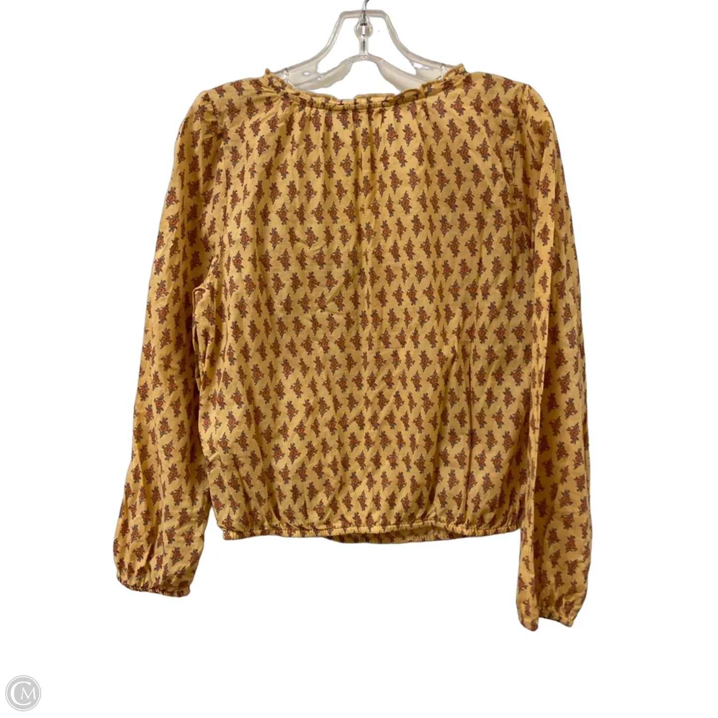 Top Long Sleeve By Lucky Brand In Yellow, Size: S
