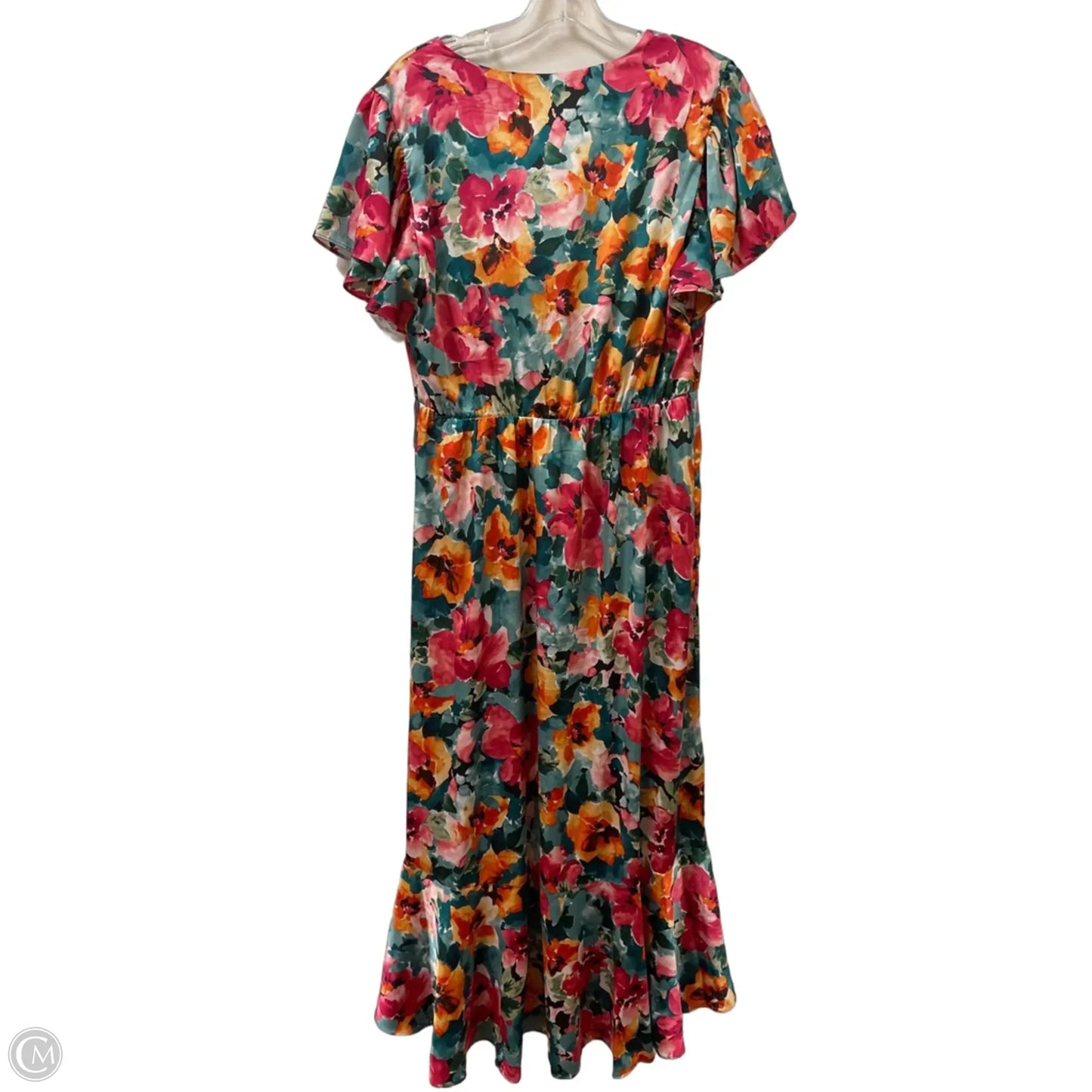 Dress Casual Maxi By Nicole By Nicole Miller In Floral Print, Size: L