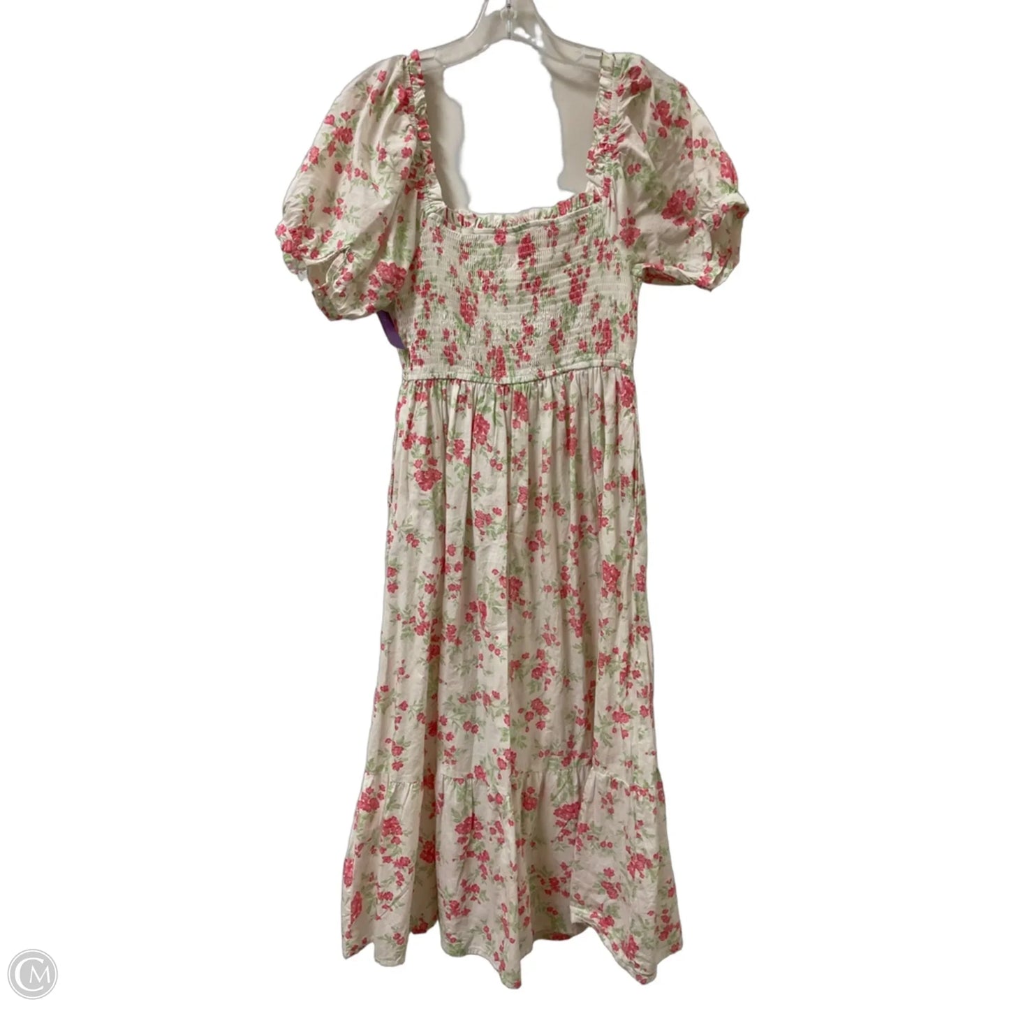 Dress Casual Maxi By Jessica Simpson In Green & Pink, Size: M