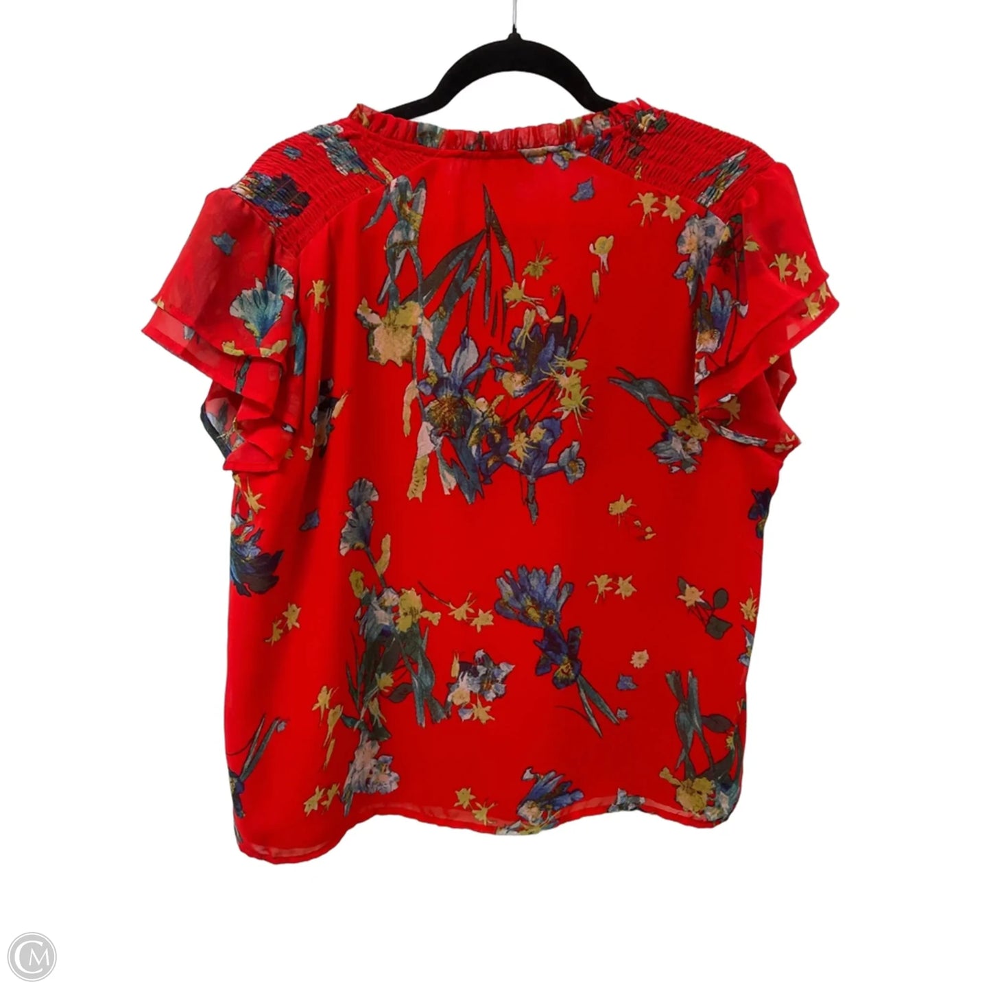 Top Short Sleeve By Cece In Red, Size: L