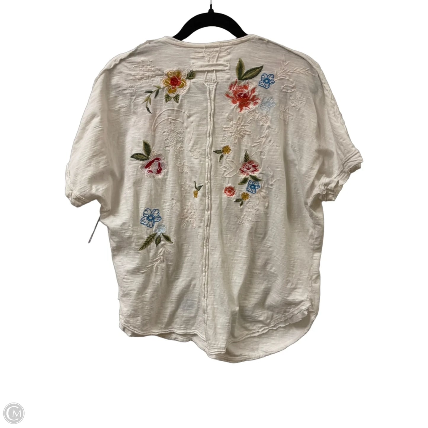 Top Short Sleeve By Cmb In White, Size: M