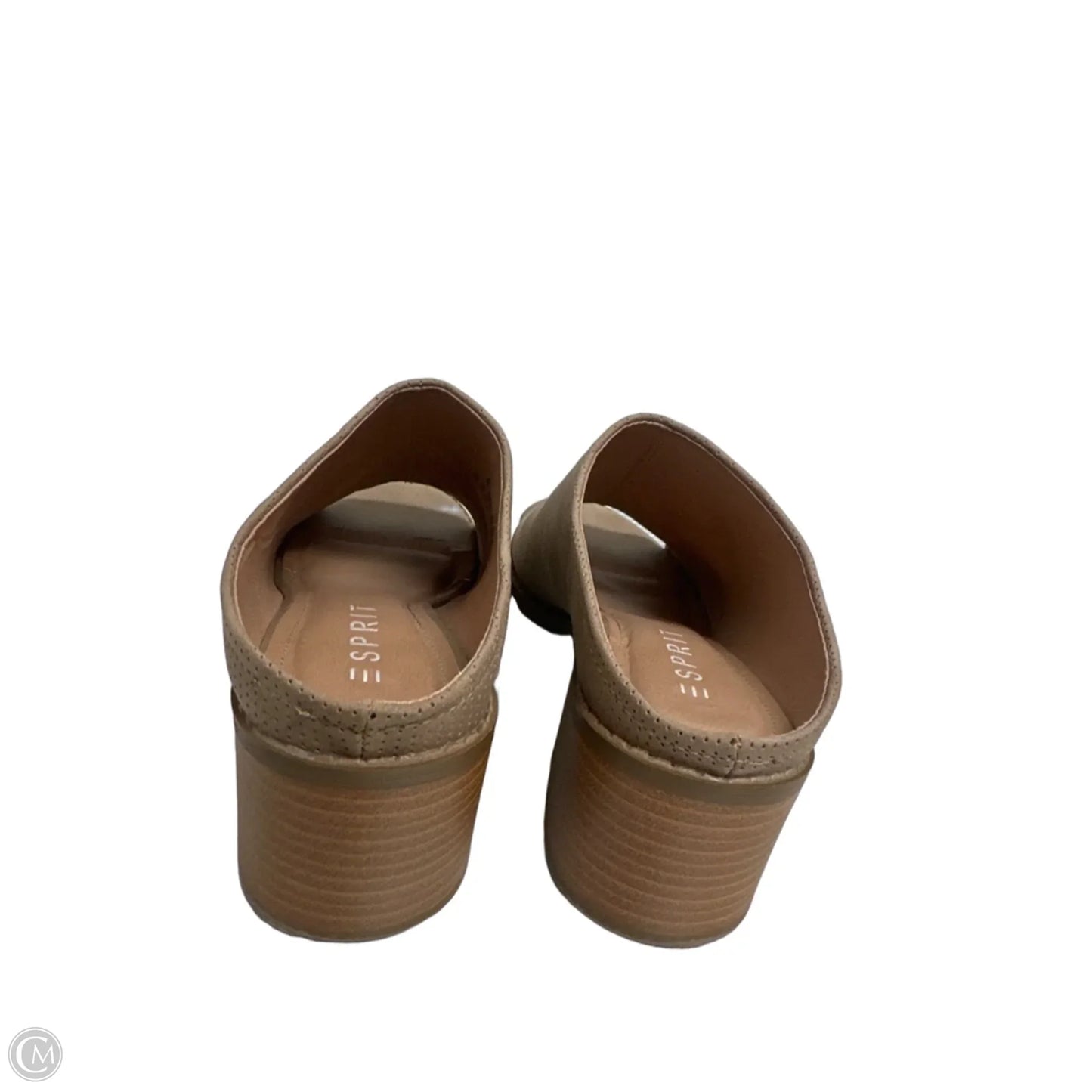Sandals Heels Block By Esprit In Cream, Size: 8