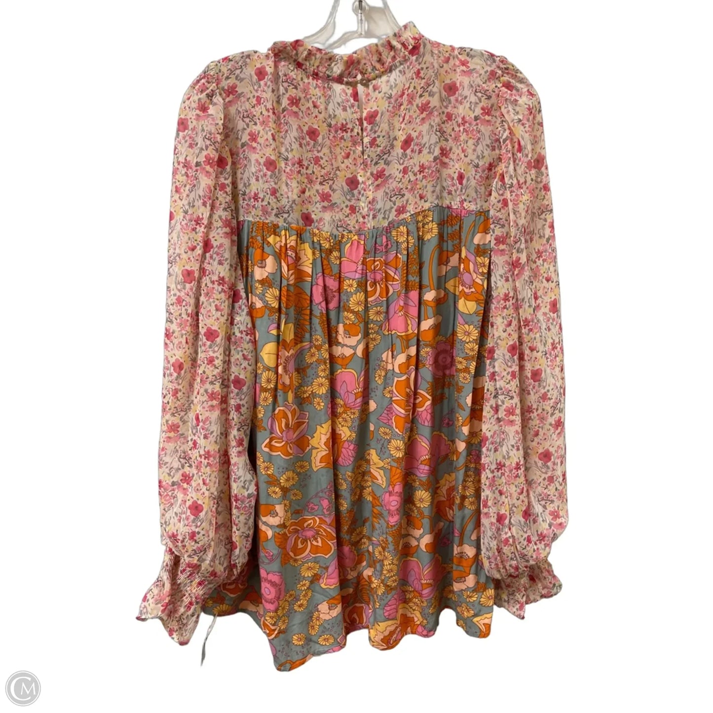 Top Long Sleeve By Jodifl In Floral Print, Size: L