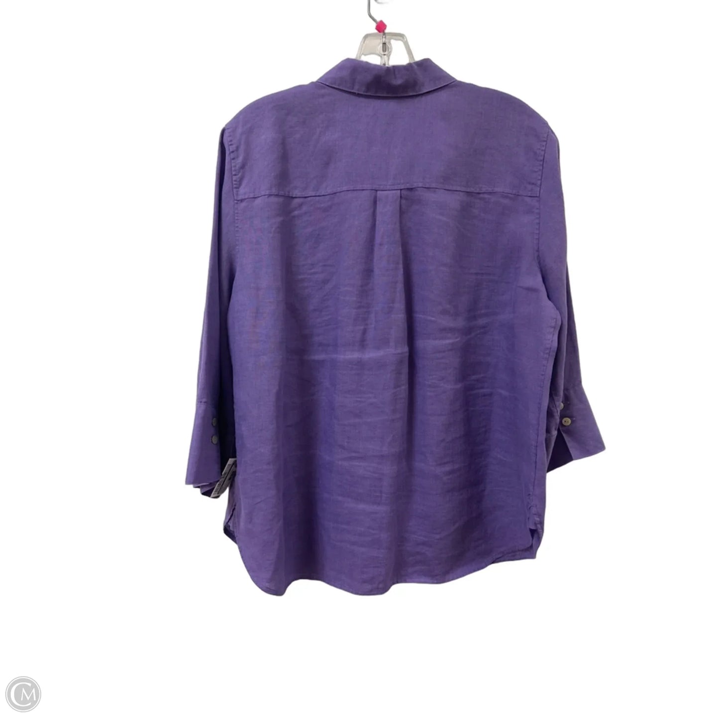 Blouse Long Sleeve By Chicos In Purple, Size: L