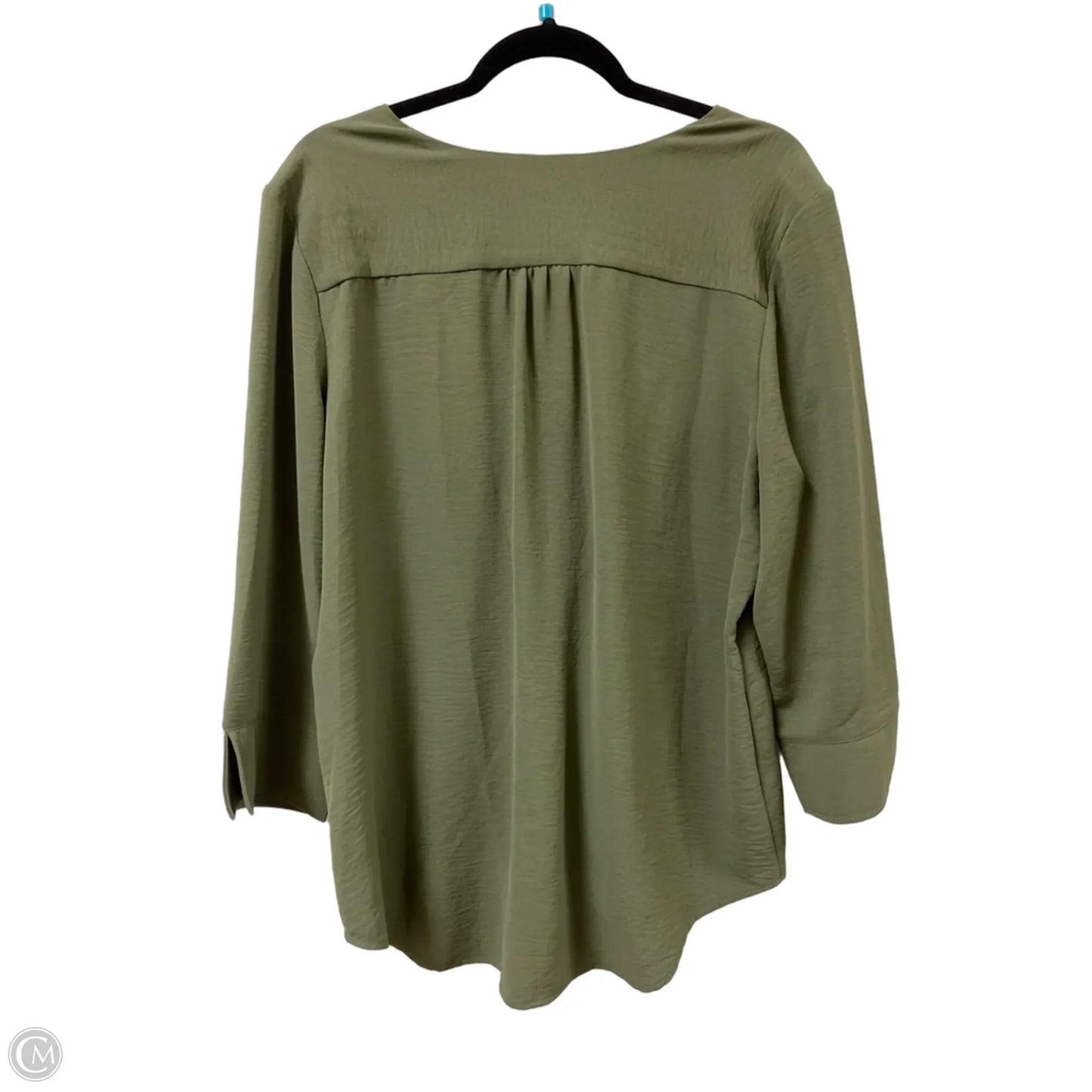 Top Long Sleeve By Fred David In Green, Size: Xl