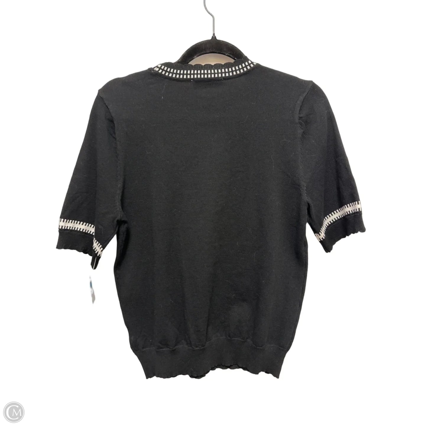 Sweater Short Sleeve By Nanette By Nanette Lepore In Black & White, Size: S