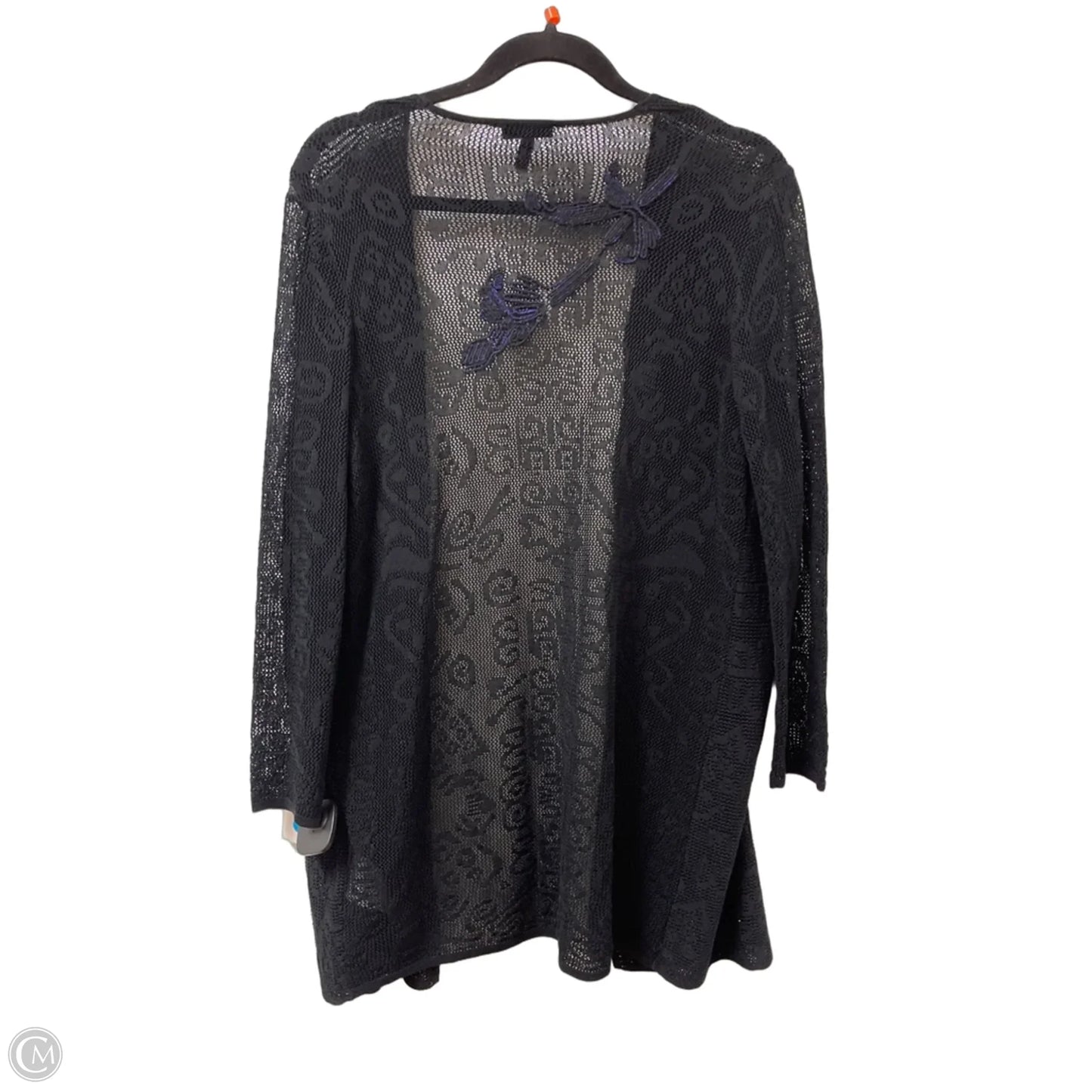 Sweater Cardigan Designer By Escada In Black, Size: S