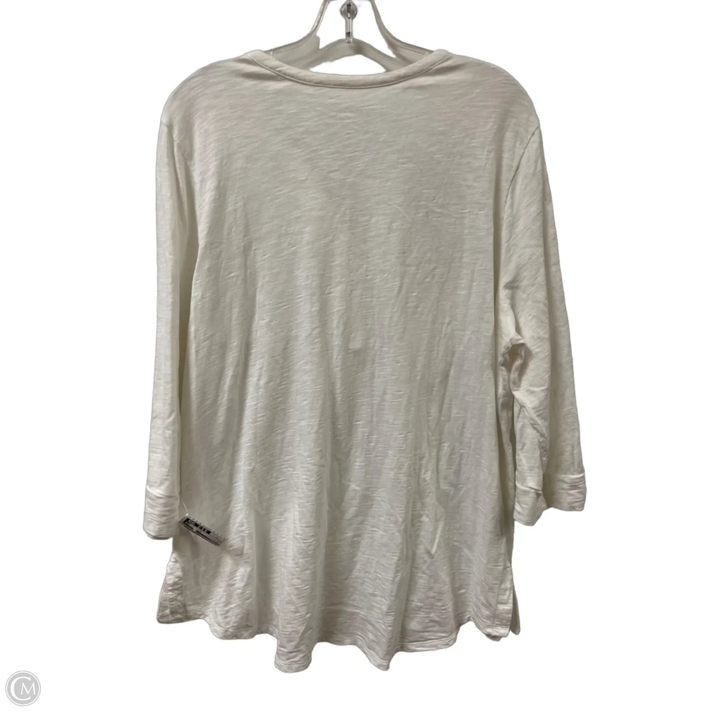 Top Long Sleeve By Chicos In White, Size: Xl
