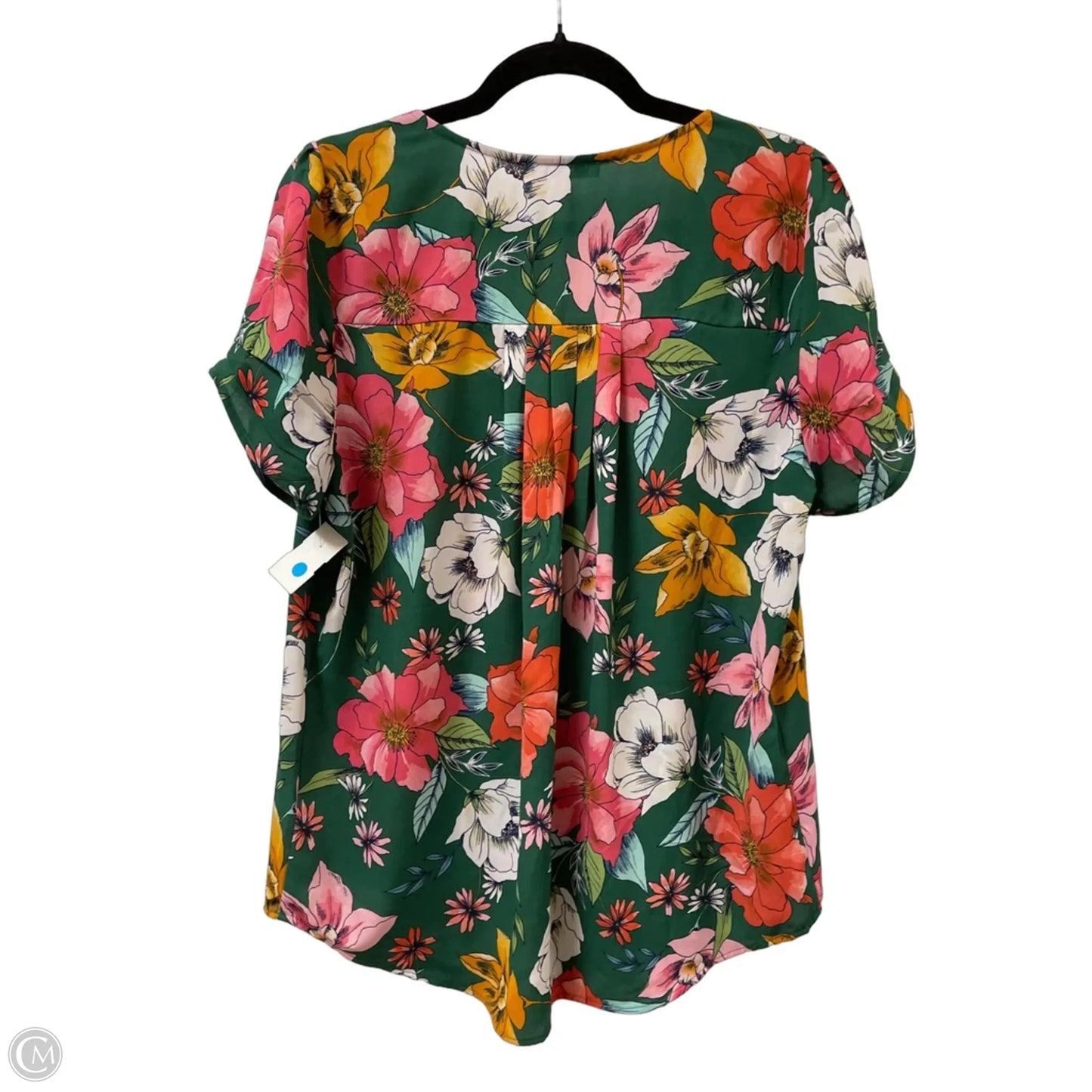 Top Short Sleeve By Dr2 In Floral Print, Size: L