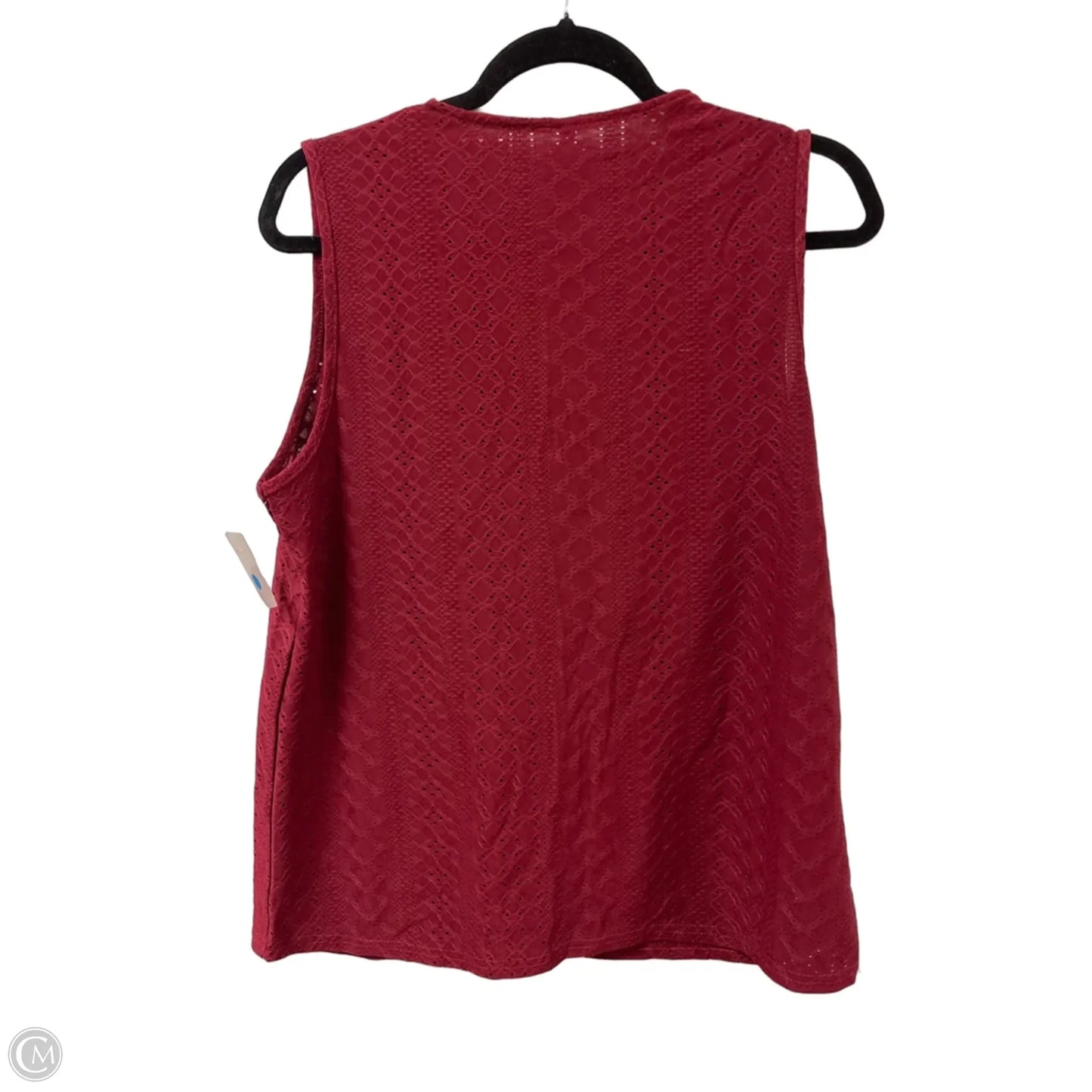 Top Sleeveless By Clothes Mentor In Red, Size: L