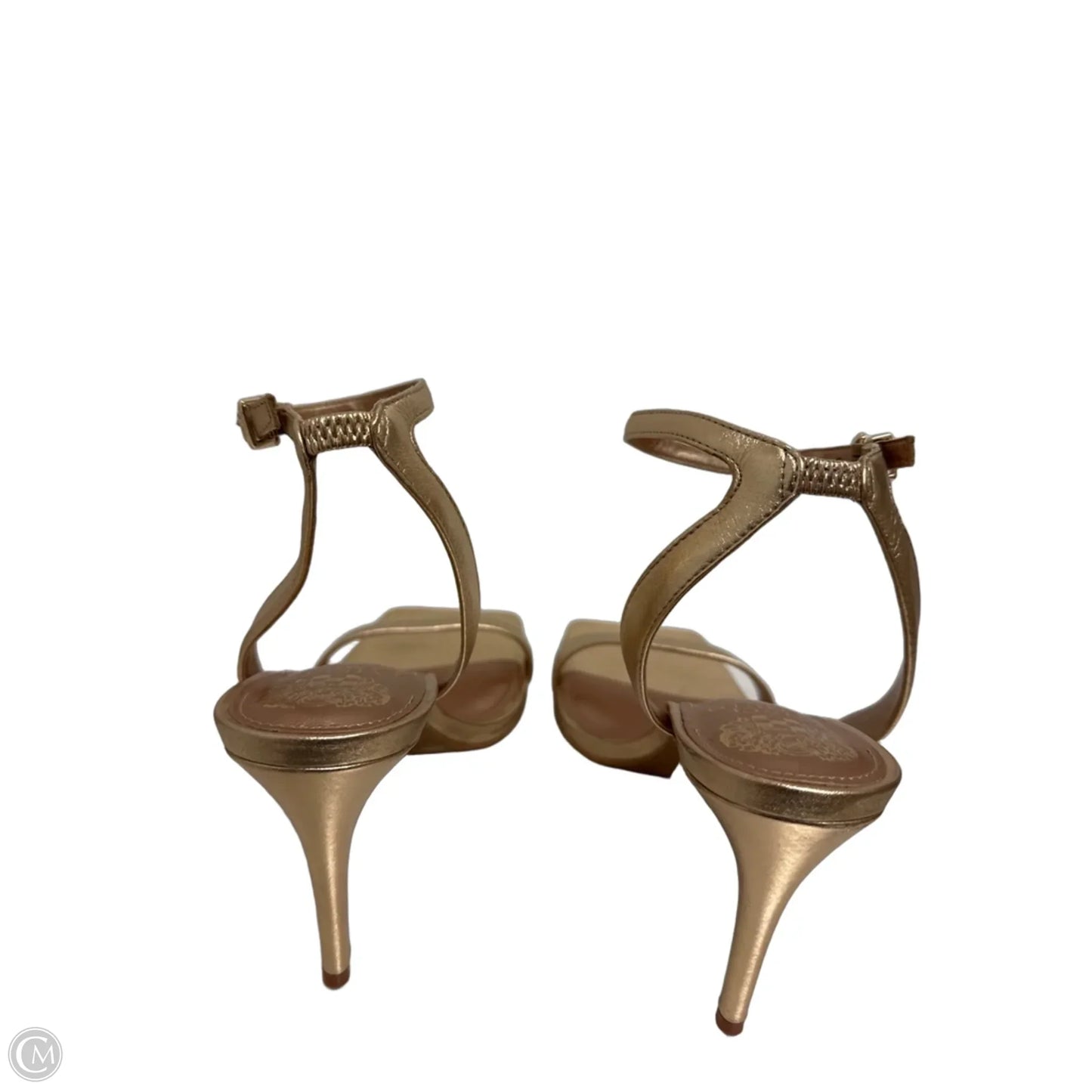 Sandals Heels Stiletto By Vince Camuto In Gold, Size: 11