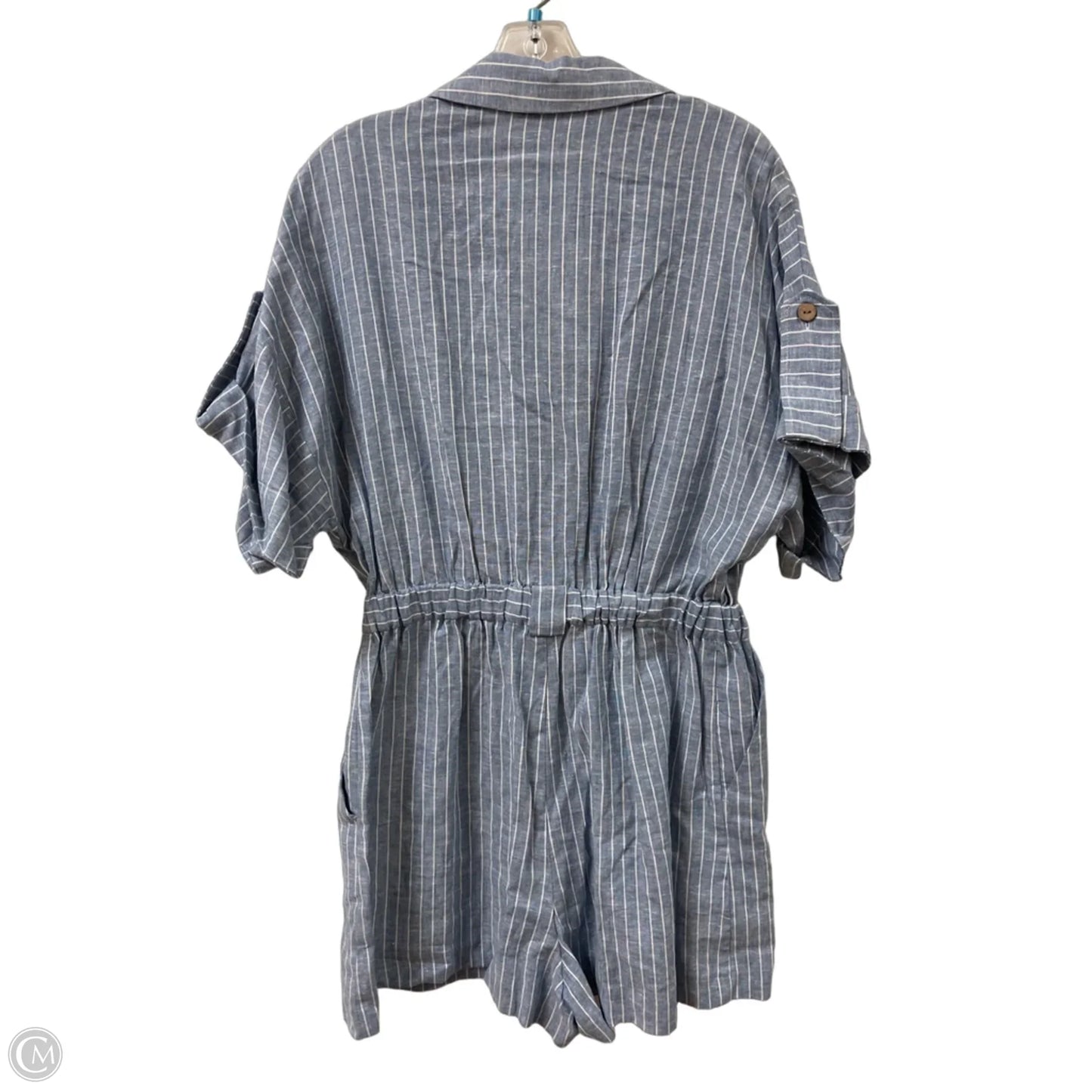 Romper By Zara In Blue & White, Size: L