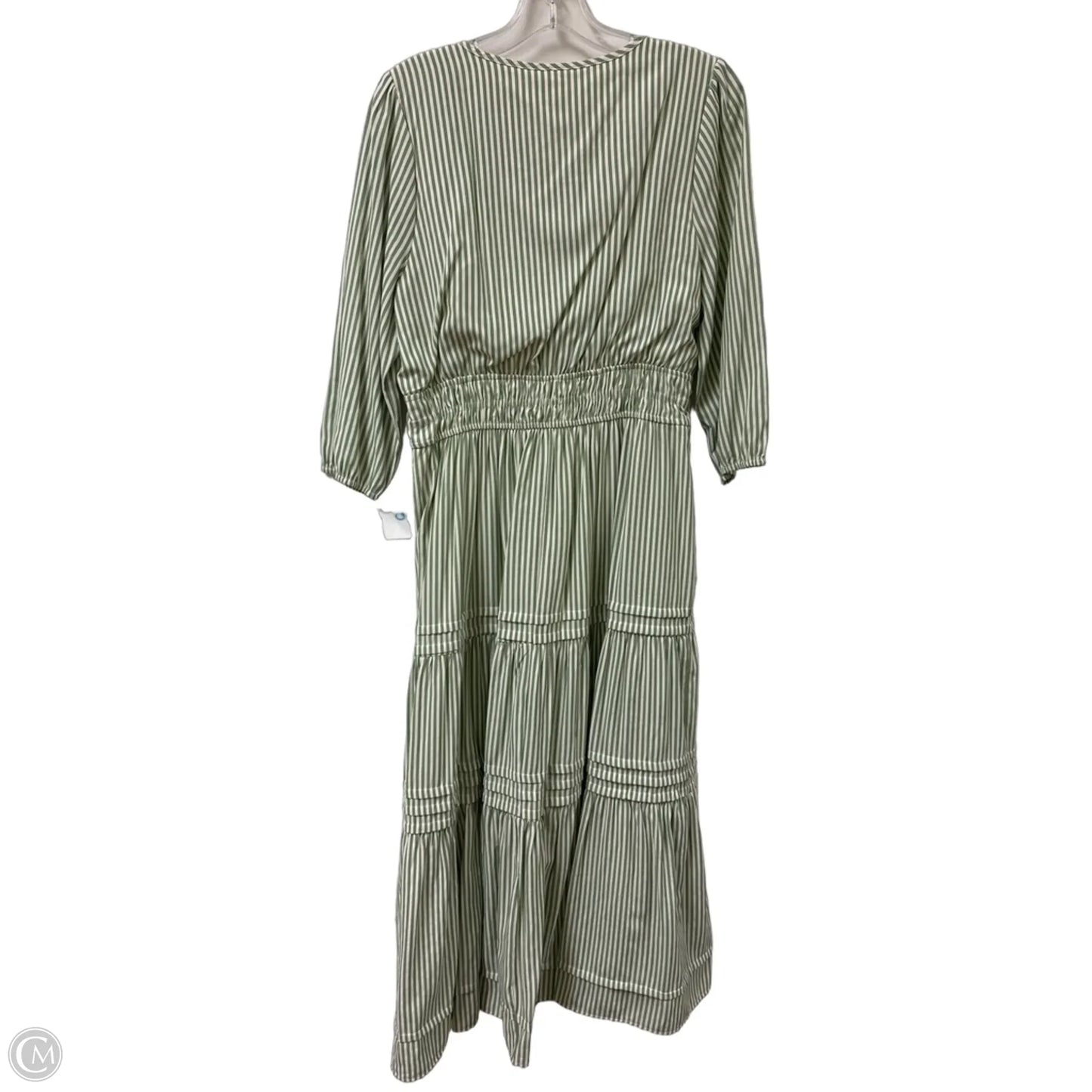 Dress Casual Maxi By Shop The Mint In Green & White, Size: L