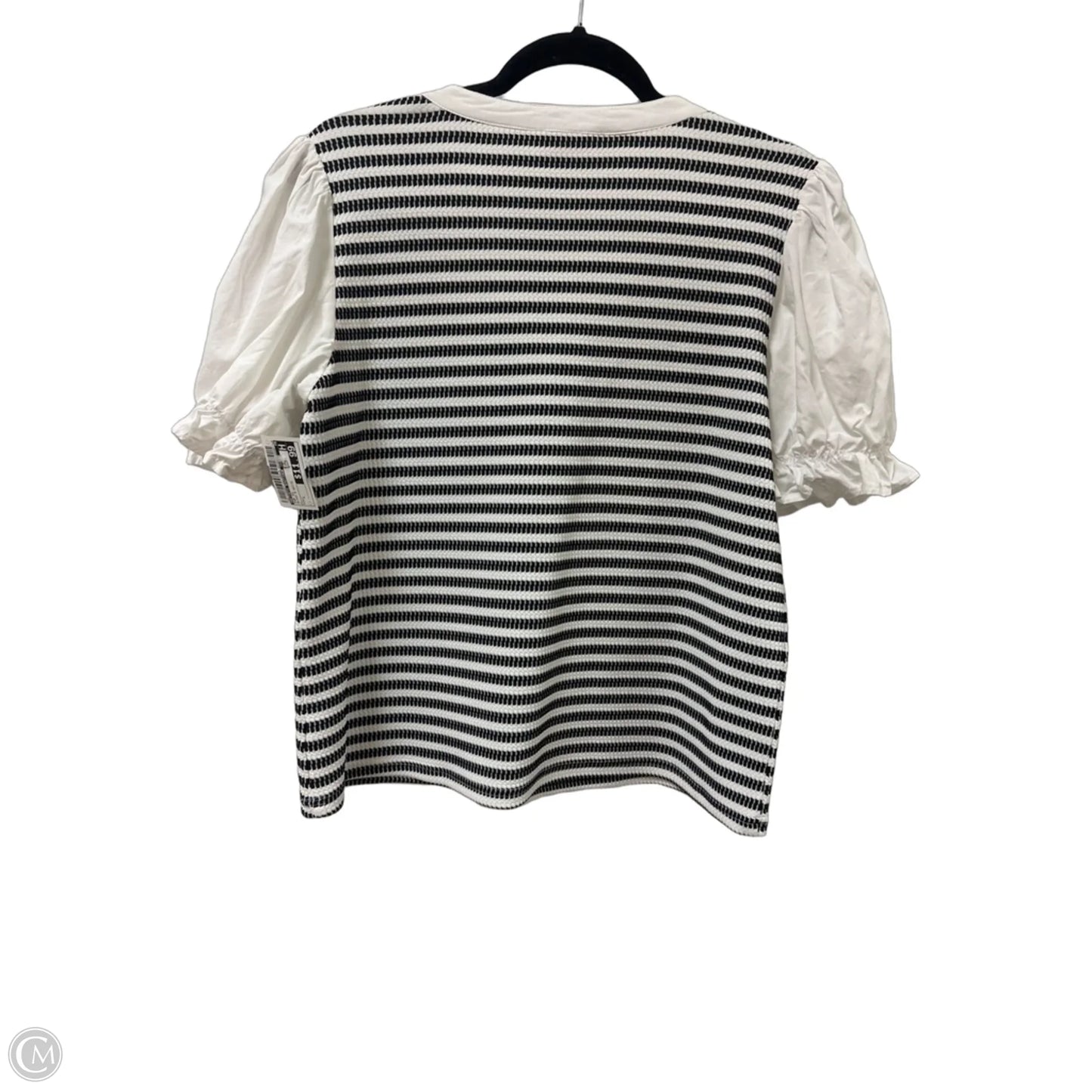 Top Short Sleeve By Betseys Boutique Shop In Black & White, Size: L