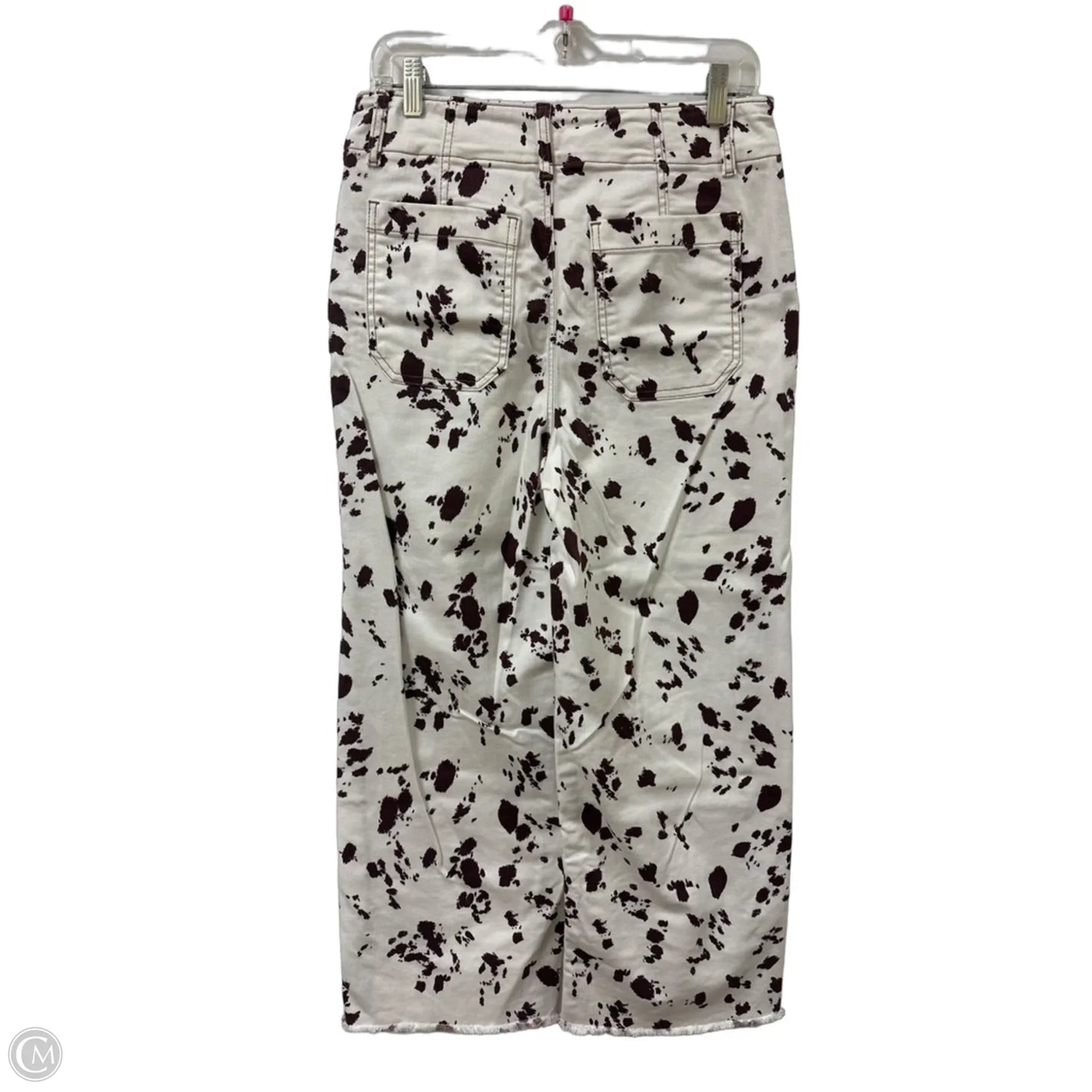 Jeans Cropped By Chicos In Brown & White, Size: 6