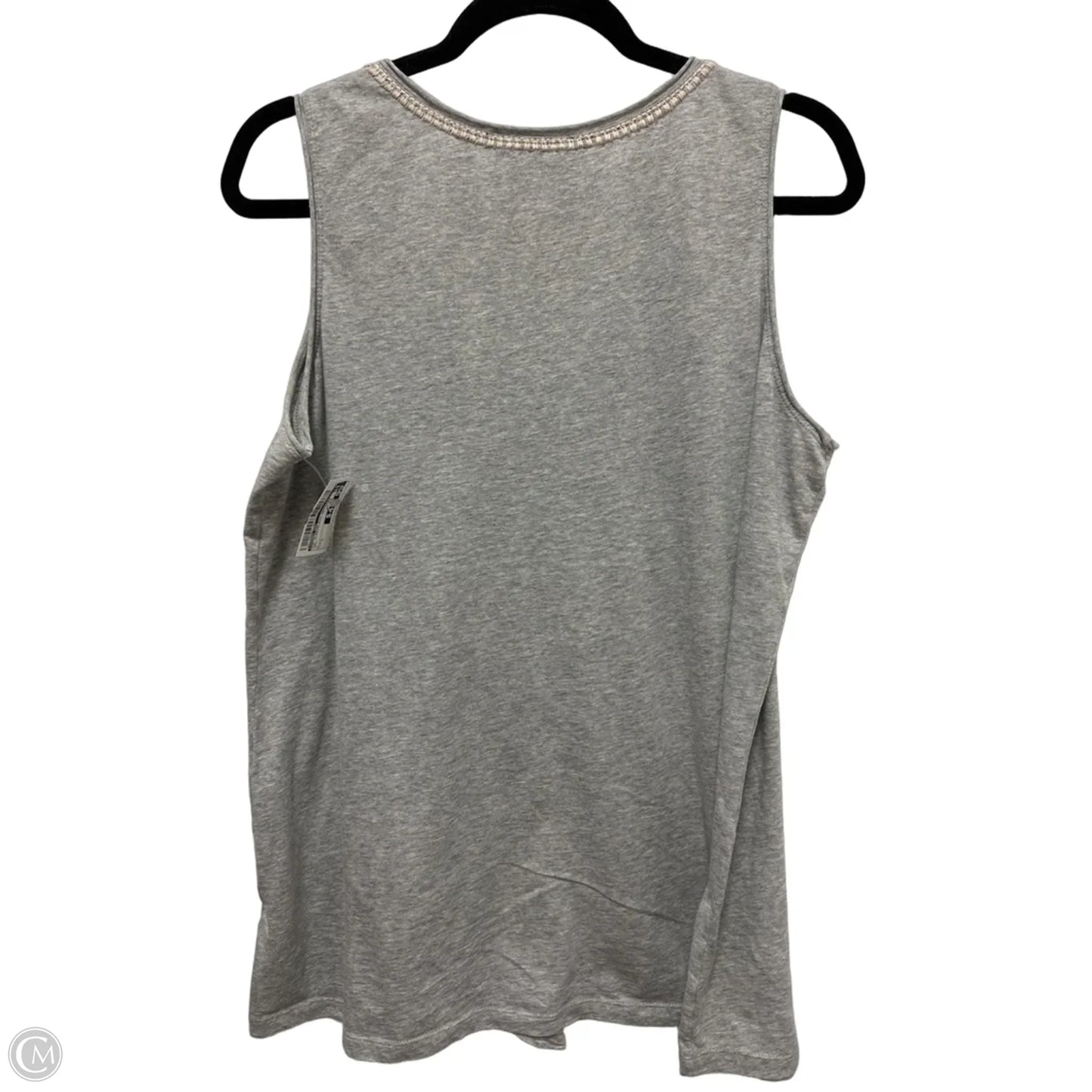 Top Sleeveless Designer By Johnny Was In Grey, Size: L