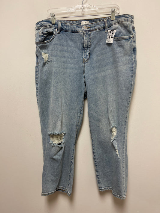 Jeans Straight By Wonderly  Size: 18
