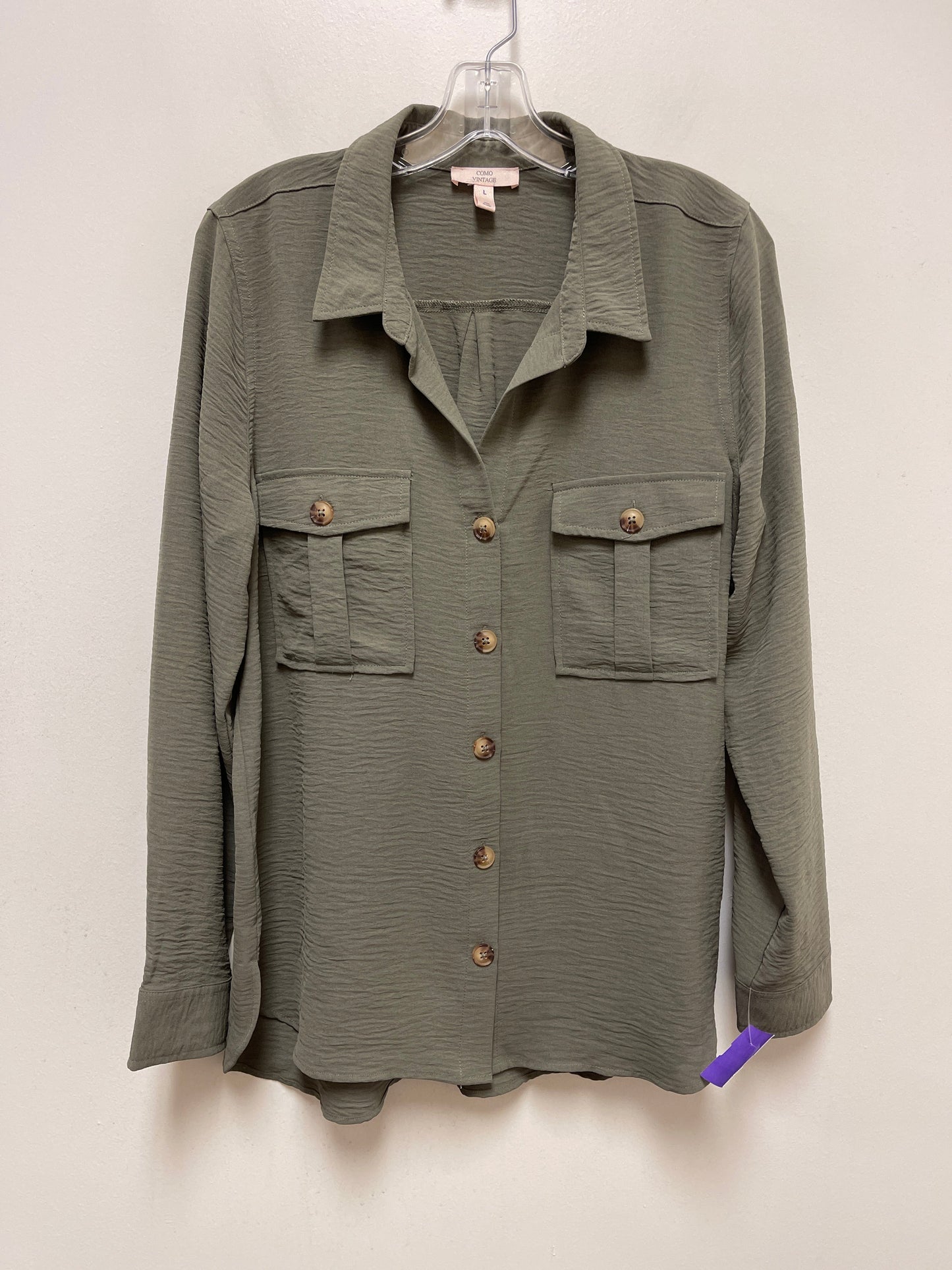 Top Long Sleeve By Como Vintage Size: L