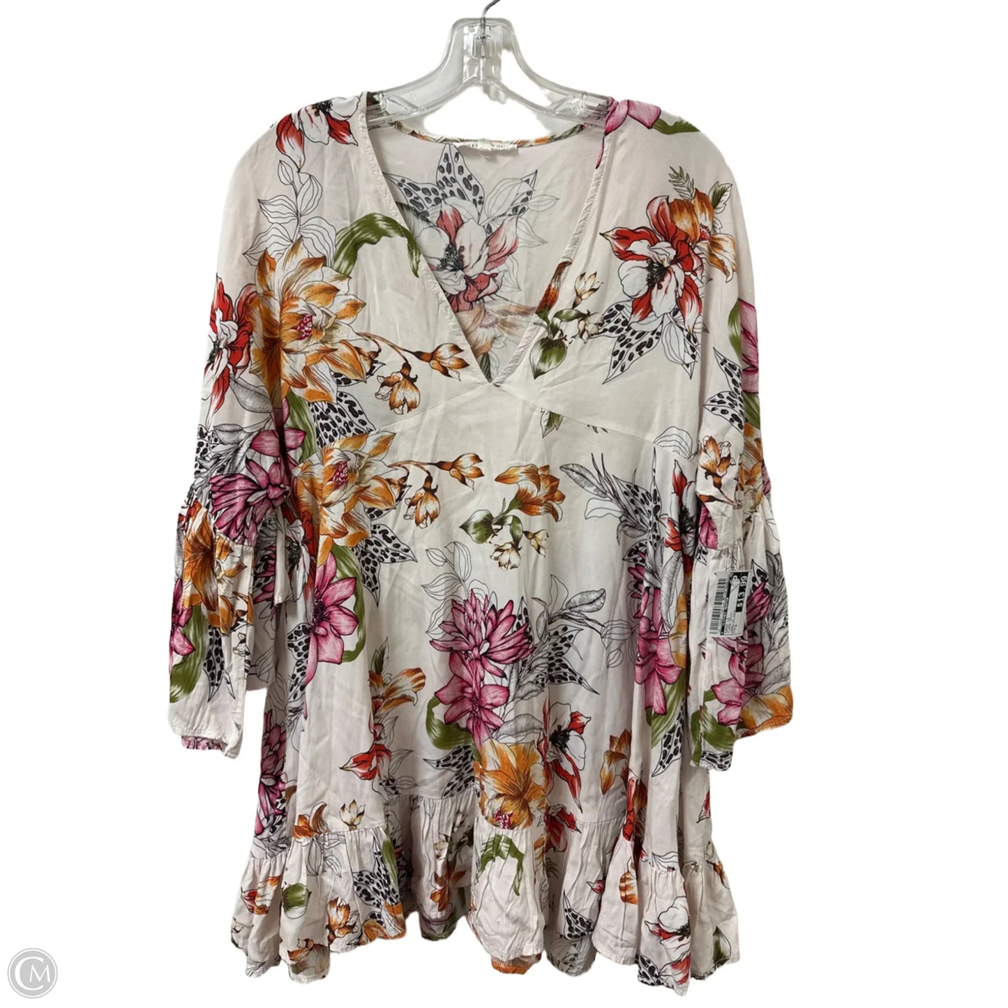 Tunic Long Sleeve By Clothes Mentor In Floral Print, Size: S