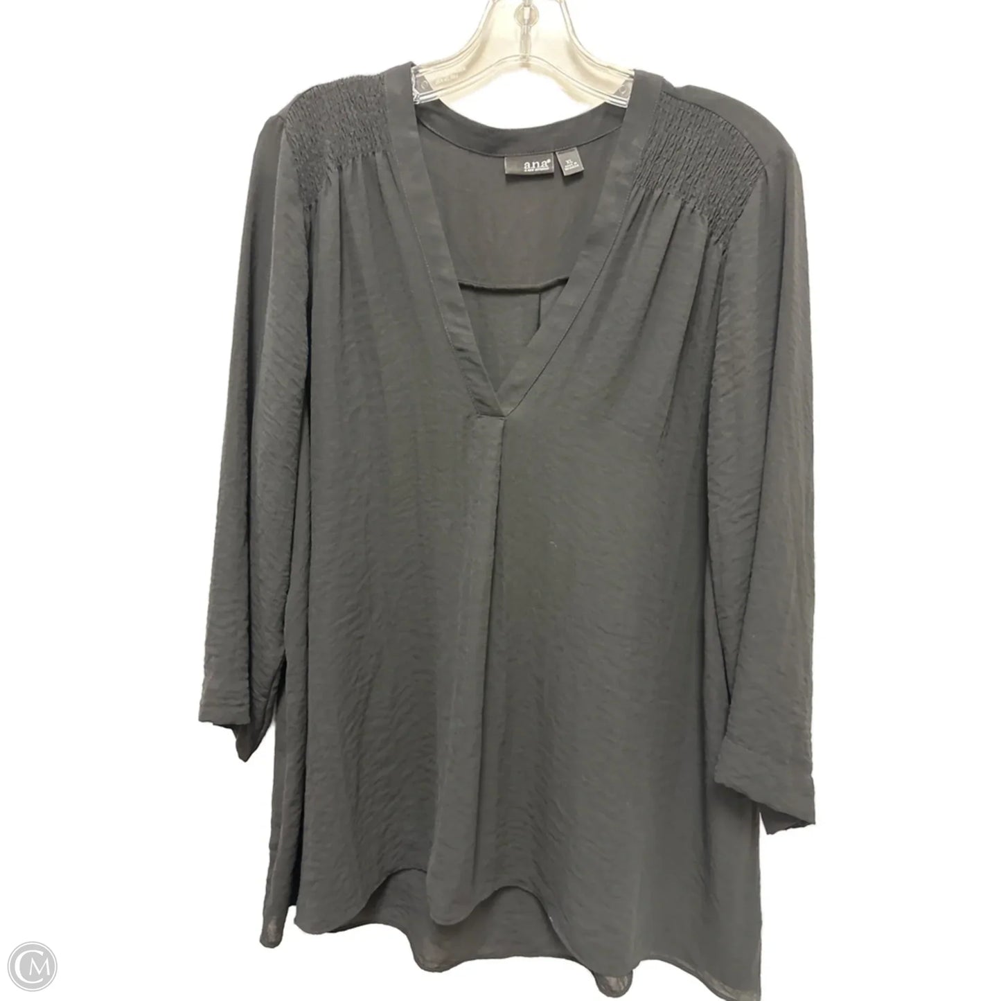 Top Long Sleeve By Ana In Black, Size: Xl