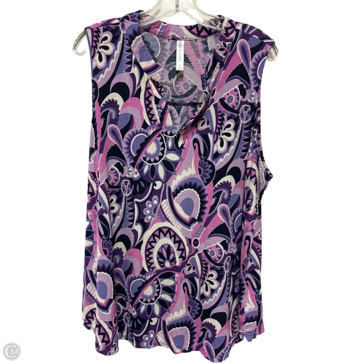 Top Sleeveless By Clothes Mentor In Purple, Size: 2x