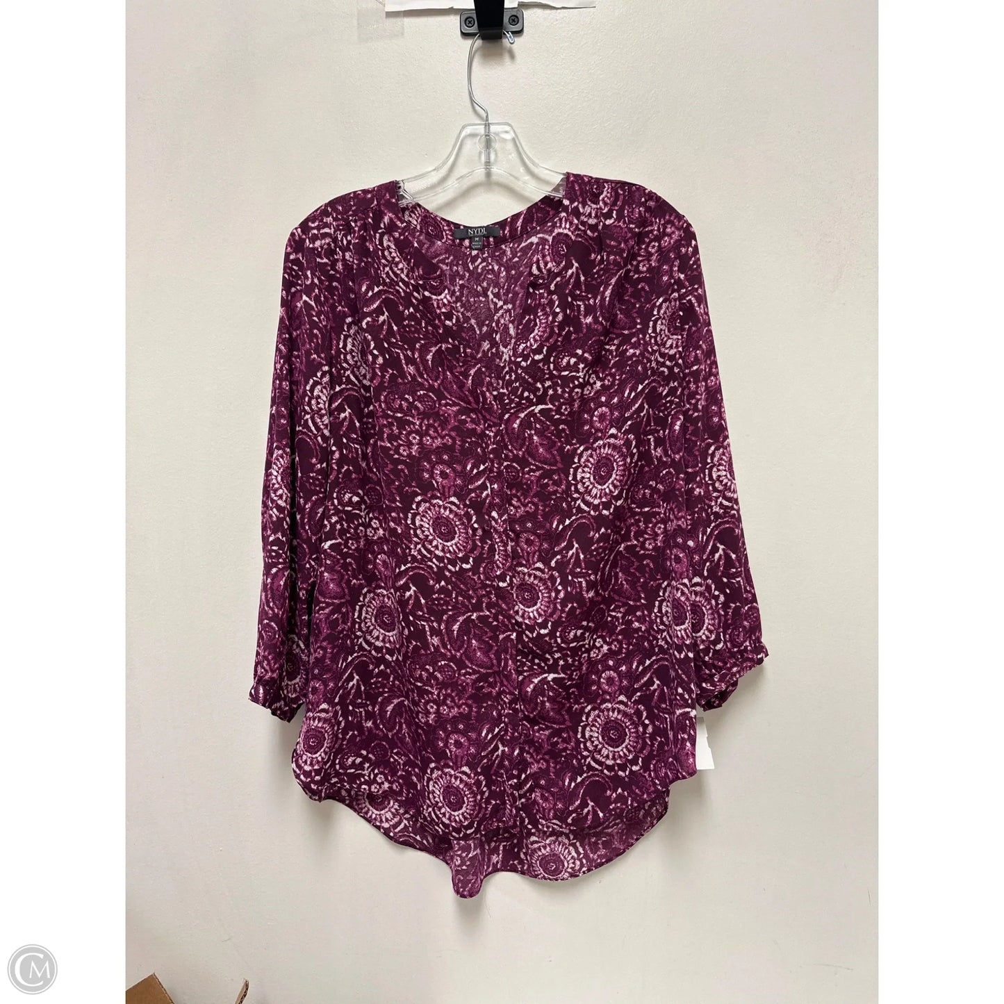 Top Long Sleeve By Not Your Daughters Jeans In Purple, Size: M