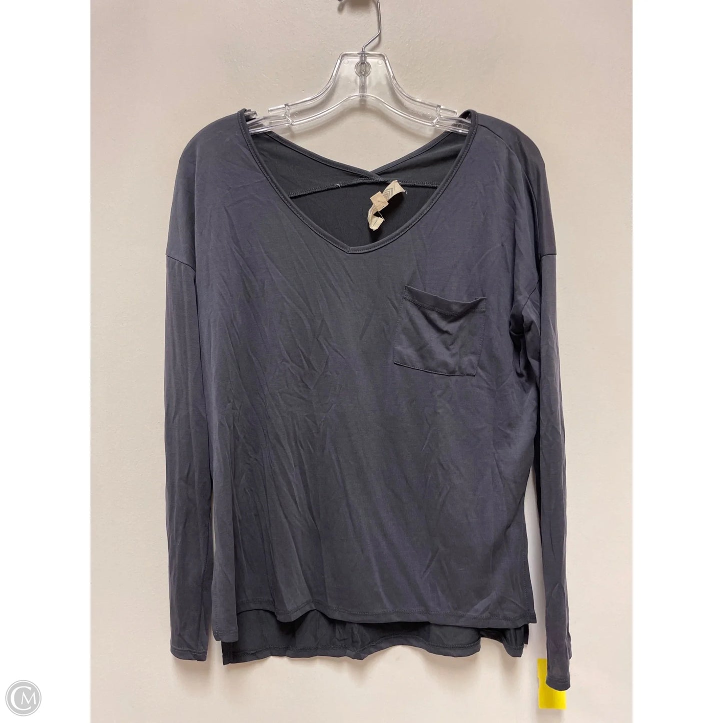 Top Long Sleeve By Pink Rose In Grey, Size: L