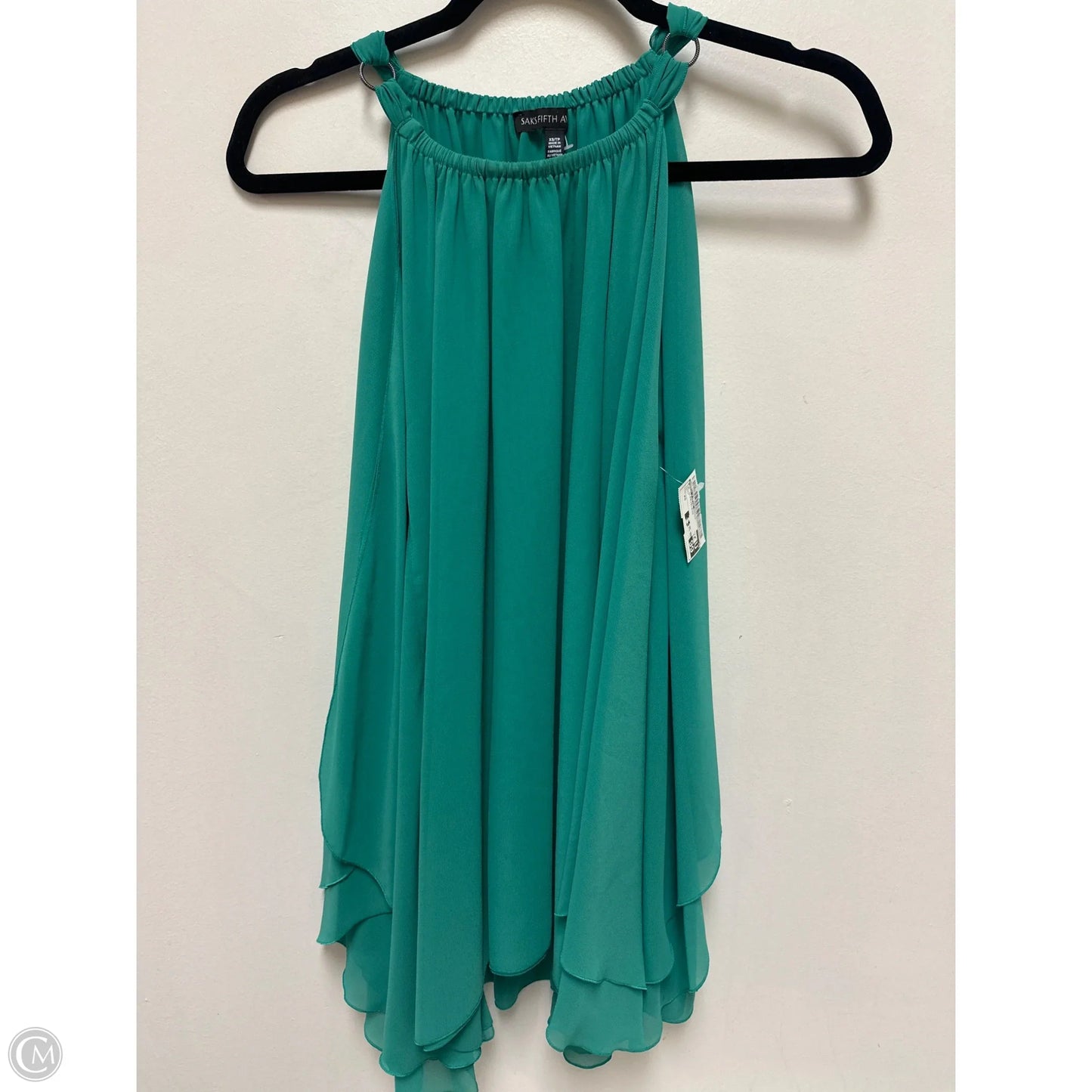 Top Sleeveless By Saks Fifth Avenue In Green, Size: Xs