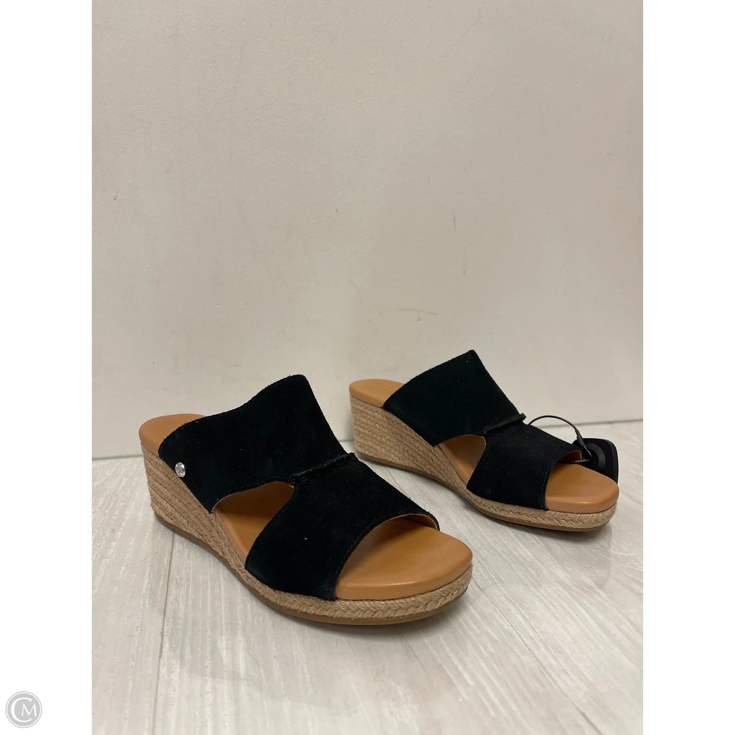 Sandals Designer By Ugg In Black, Size: 8