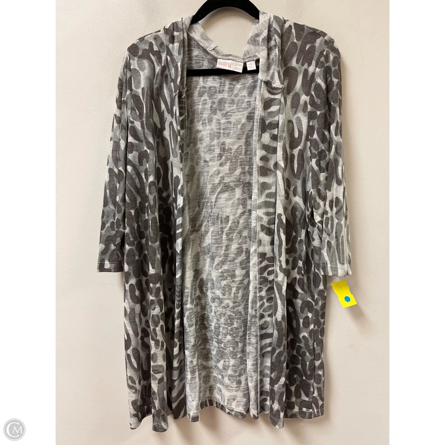 Sweater Cardigan By Belle By Kim Gravel In Animal Print, Size: 1x