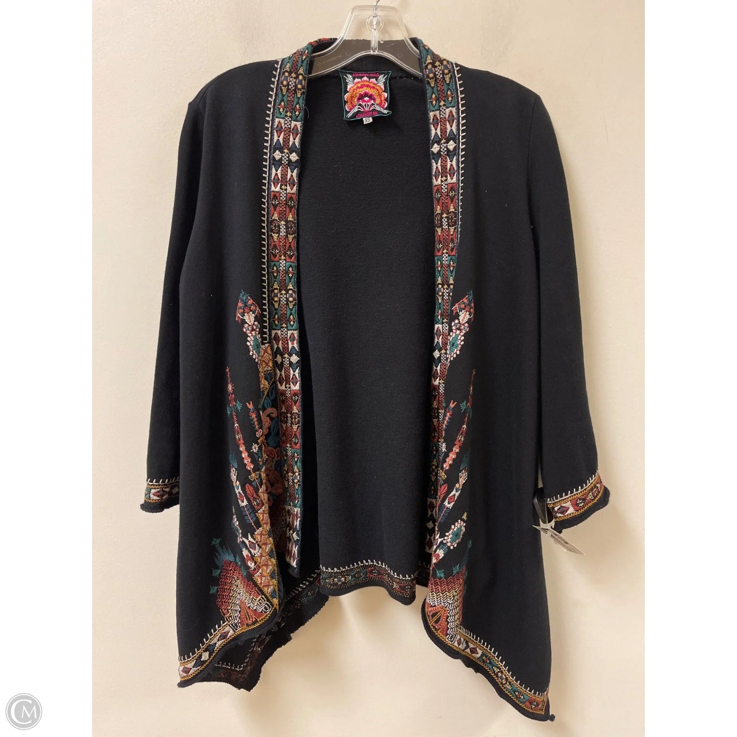 Sweater Cardigan By Johnny Was In Black, Size: Xs