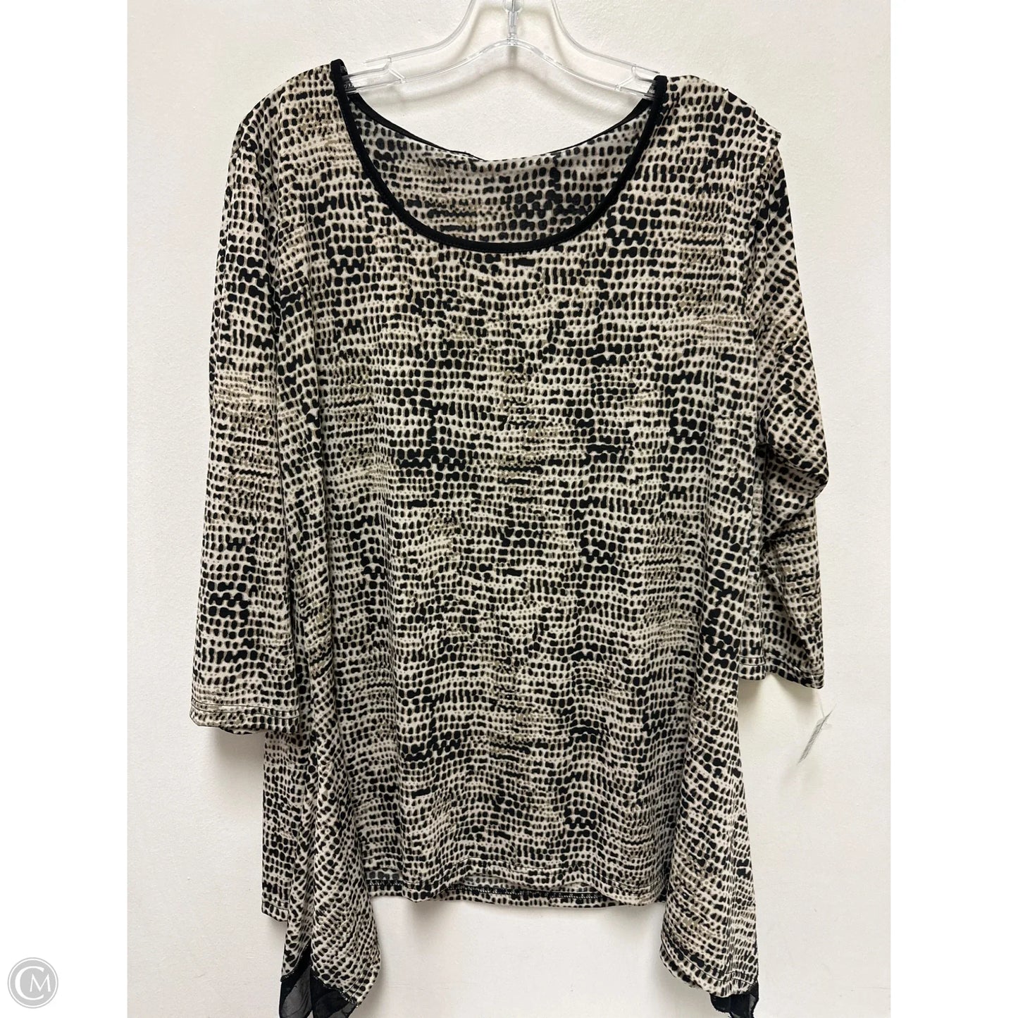 Top Long Sleeve By Clothes Mentor In Black & Brown, Size: L