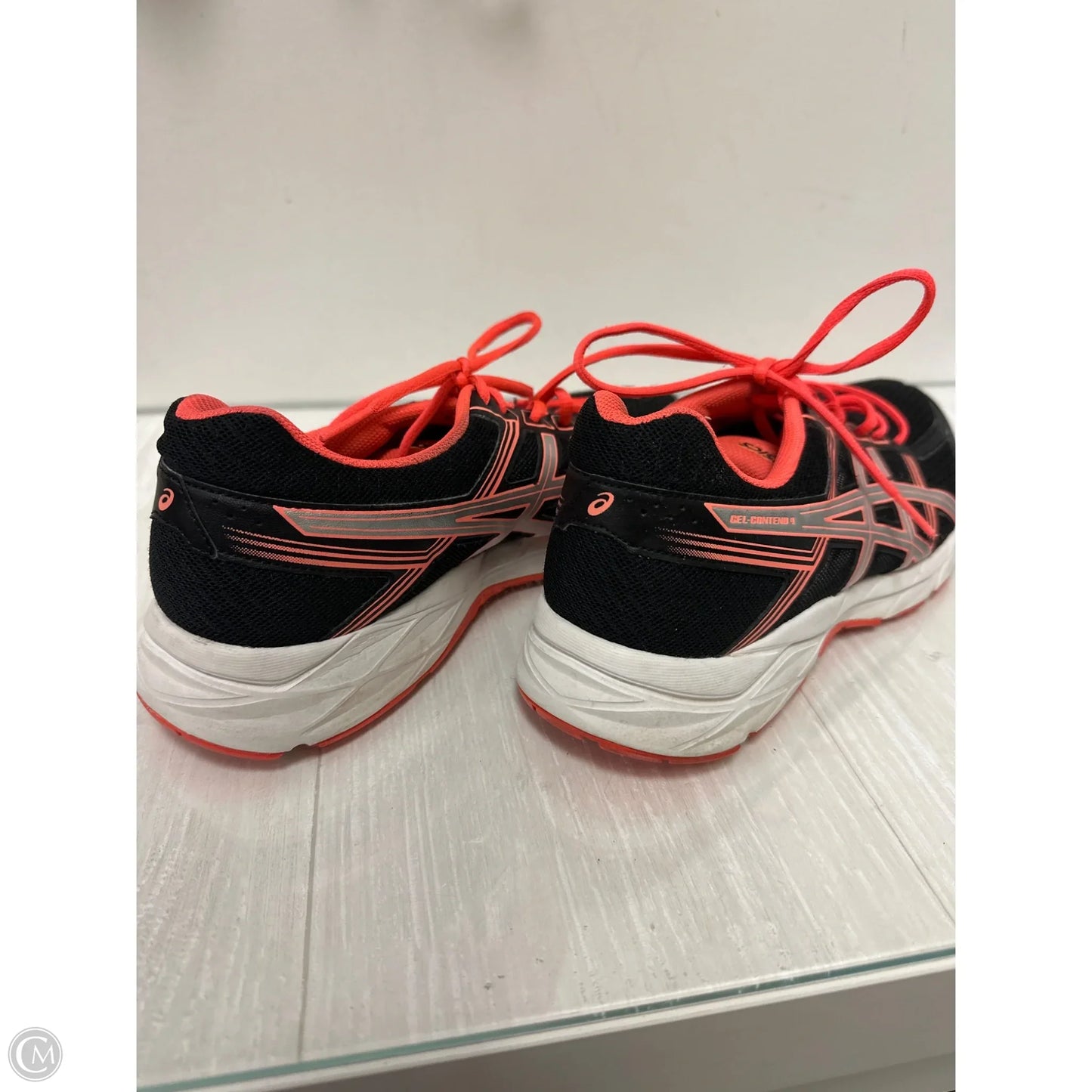 Shoes Athletic By Asics In Black & Orange, Size: 10