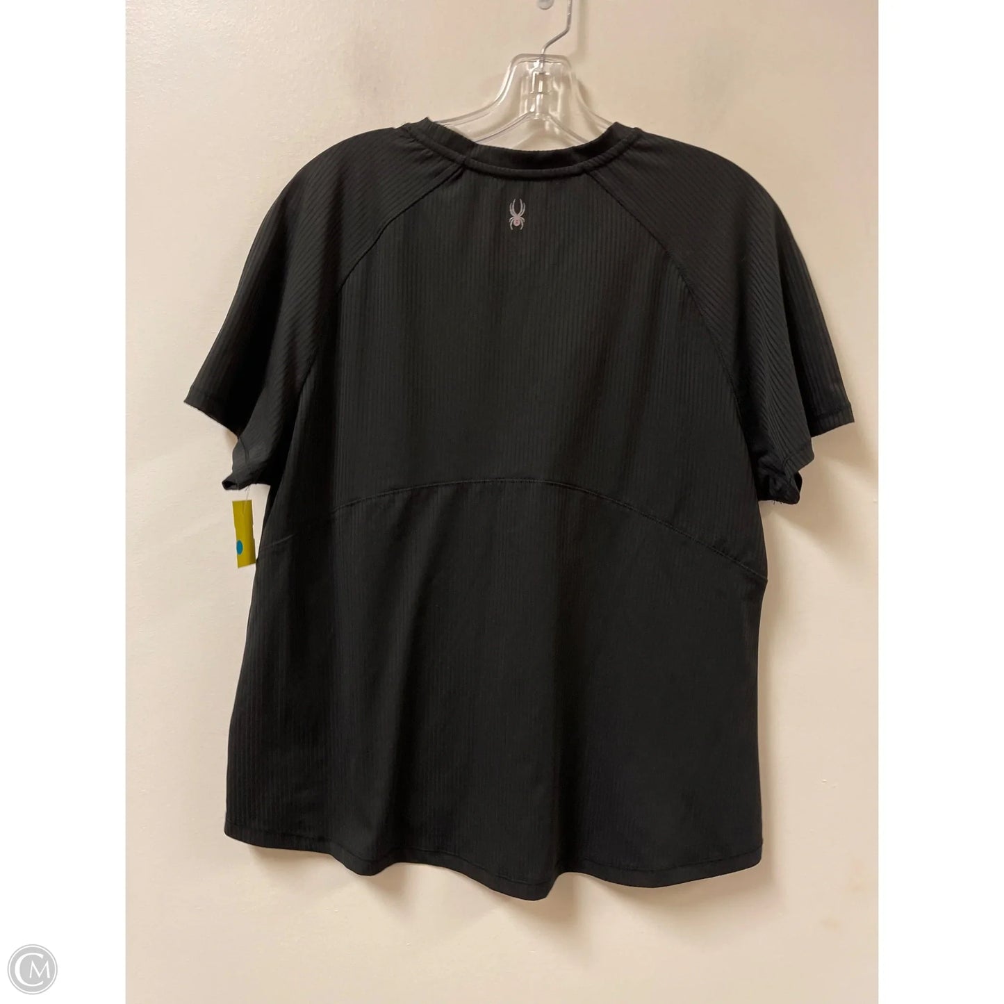 Athletic Top Short Sleeve By Spyder In Black, Size: Xl