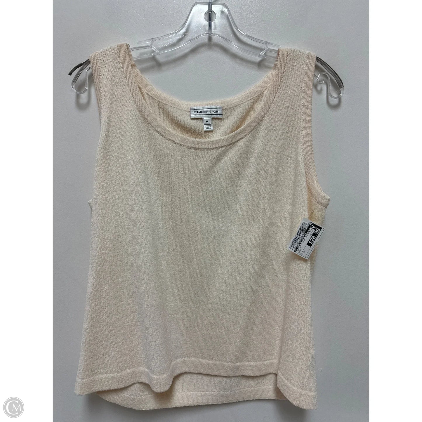 Tank Top Luxury Designer By St John Collection In Cream, Size: M