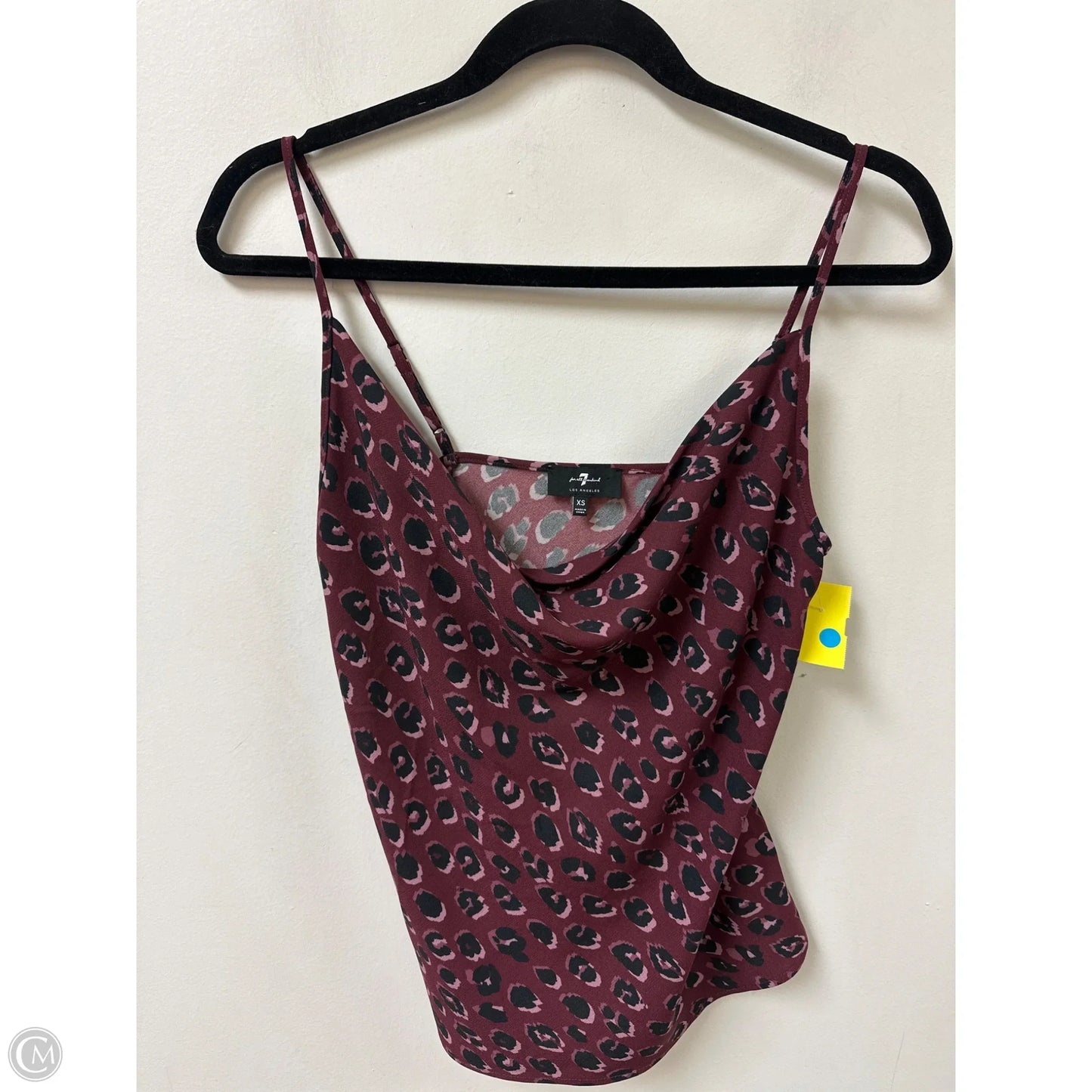 Top Sleeveless By 7 For All Mankind In Animal Print, Size: Xs