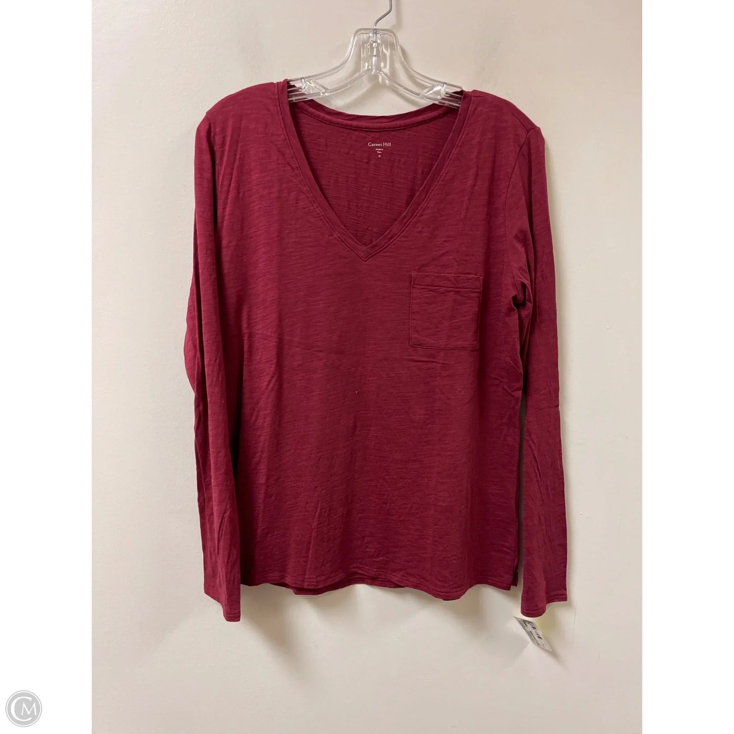 Top Long Sleeve By Garnet Hill In Red, Size: M