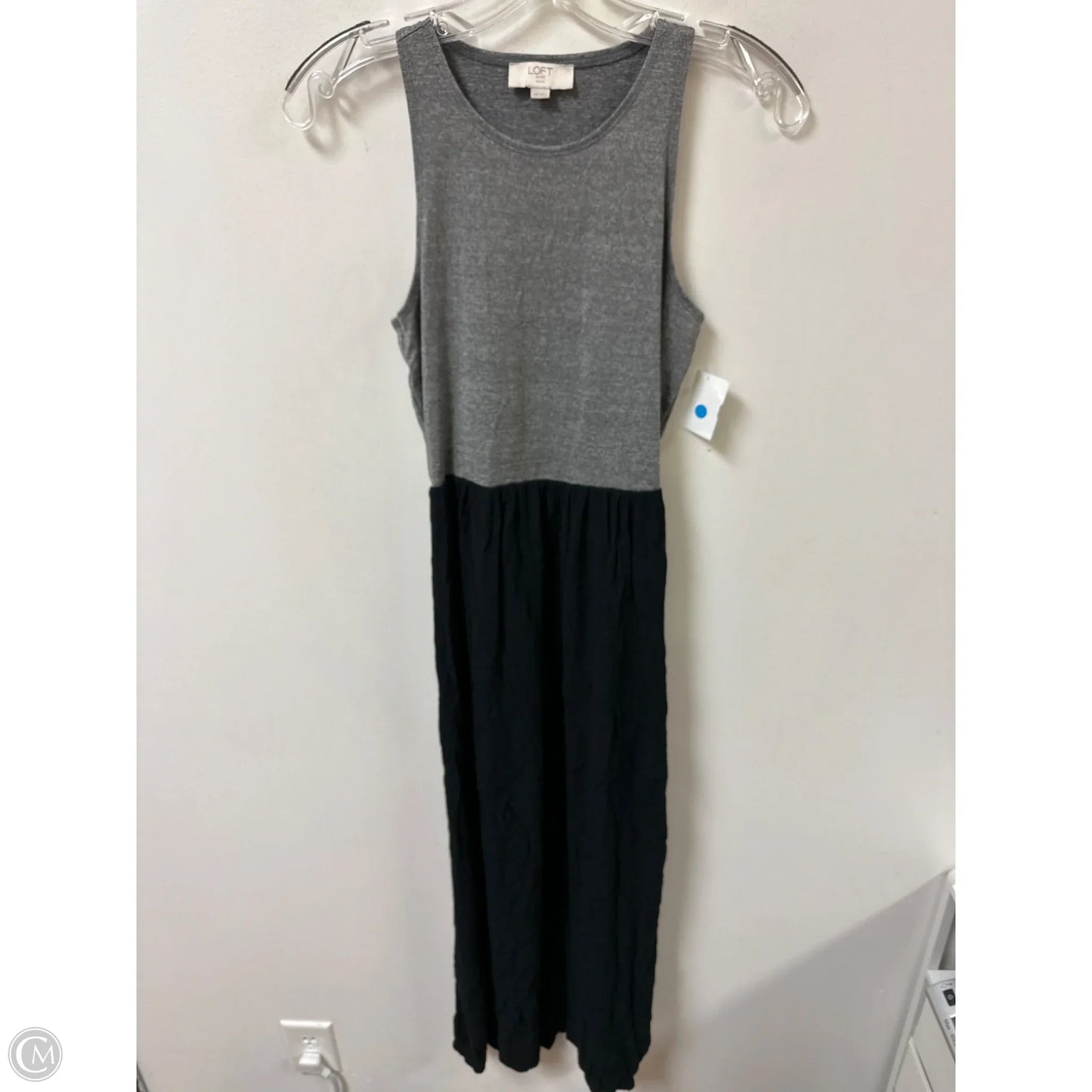 Dress Casual Maxi By Loft In Black & Grey, Size: Xsp