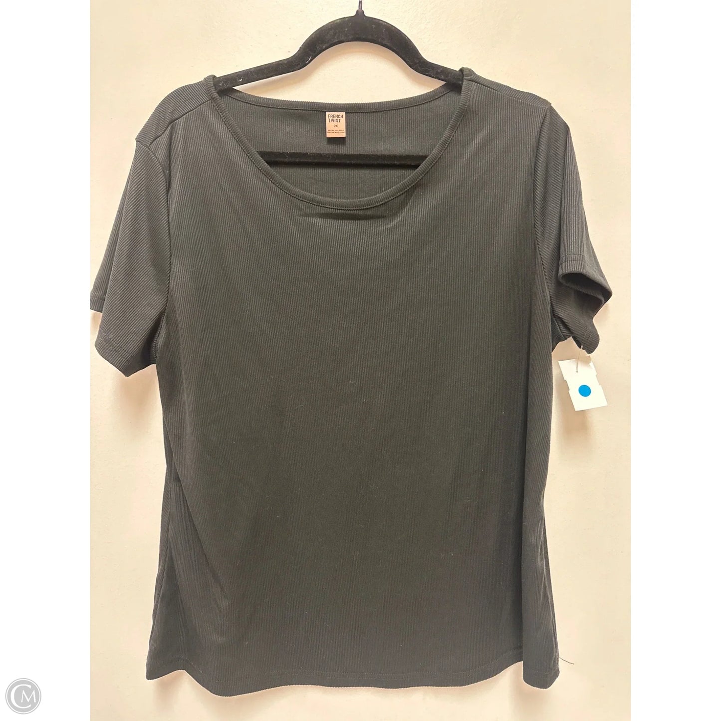 Top Short Sleeve By Clothes Mentor In Black, Size: 2x